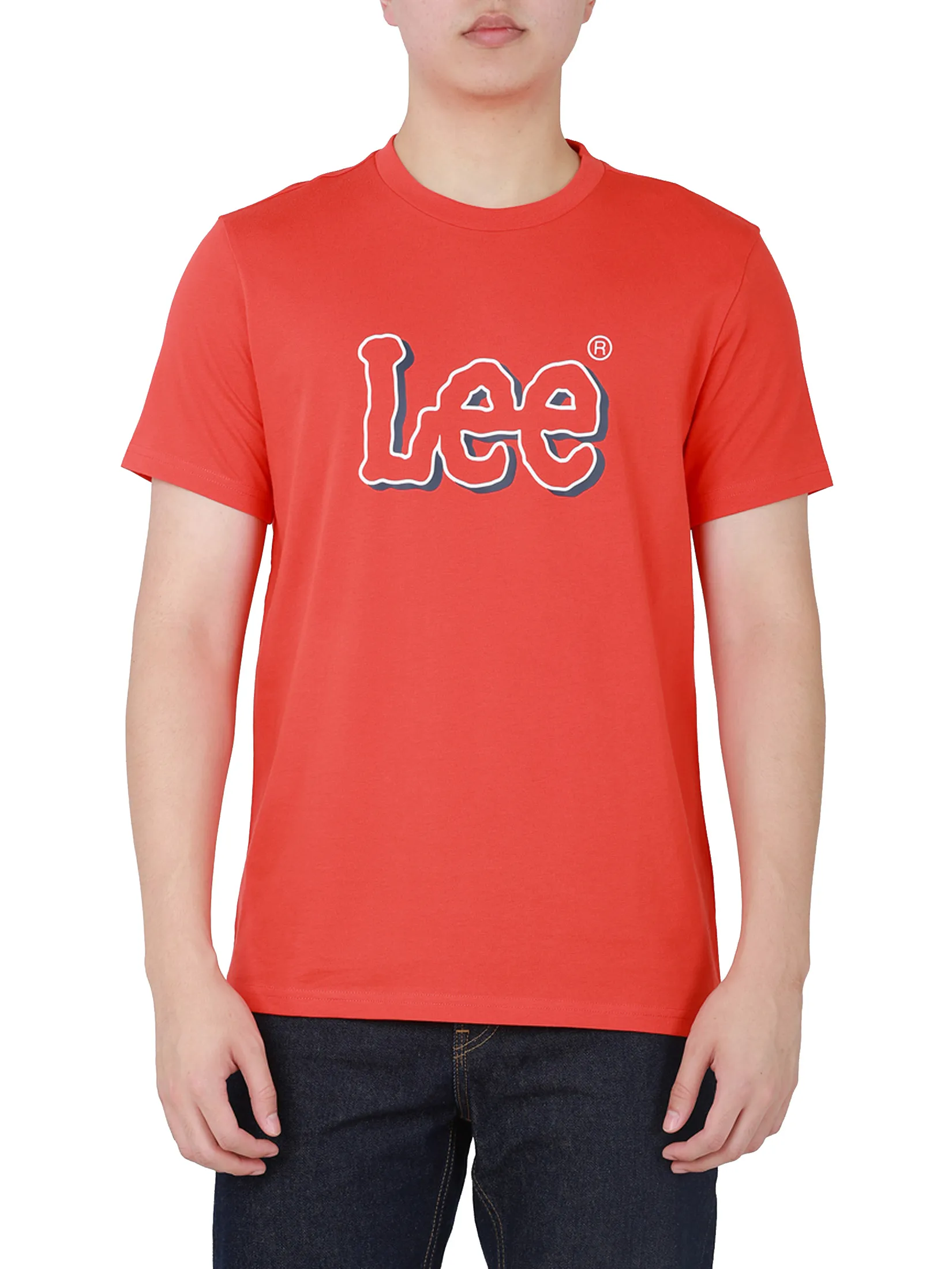 LEE Men s Tee Short Sleeve Regular Fit Orange