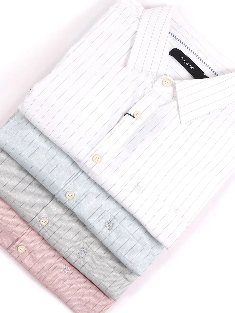 OASIS Men's Short sleeve Shirt Pink