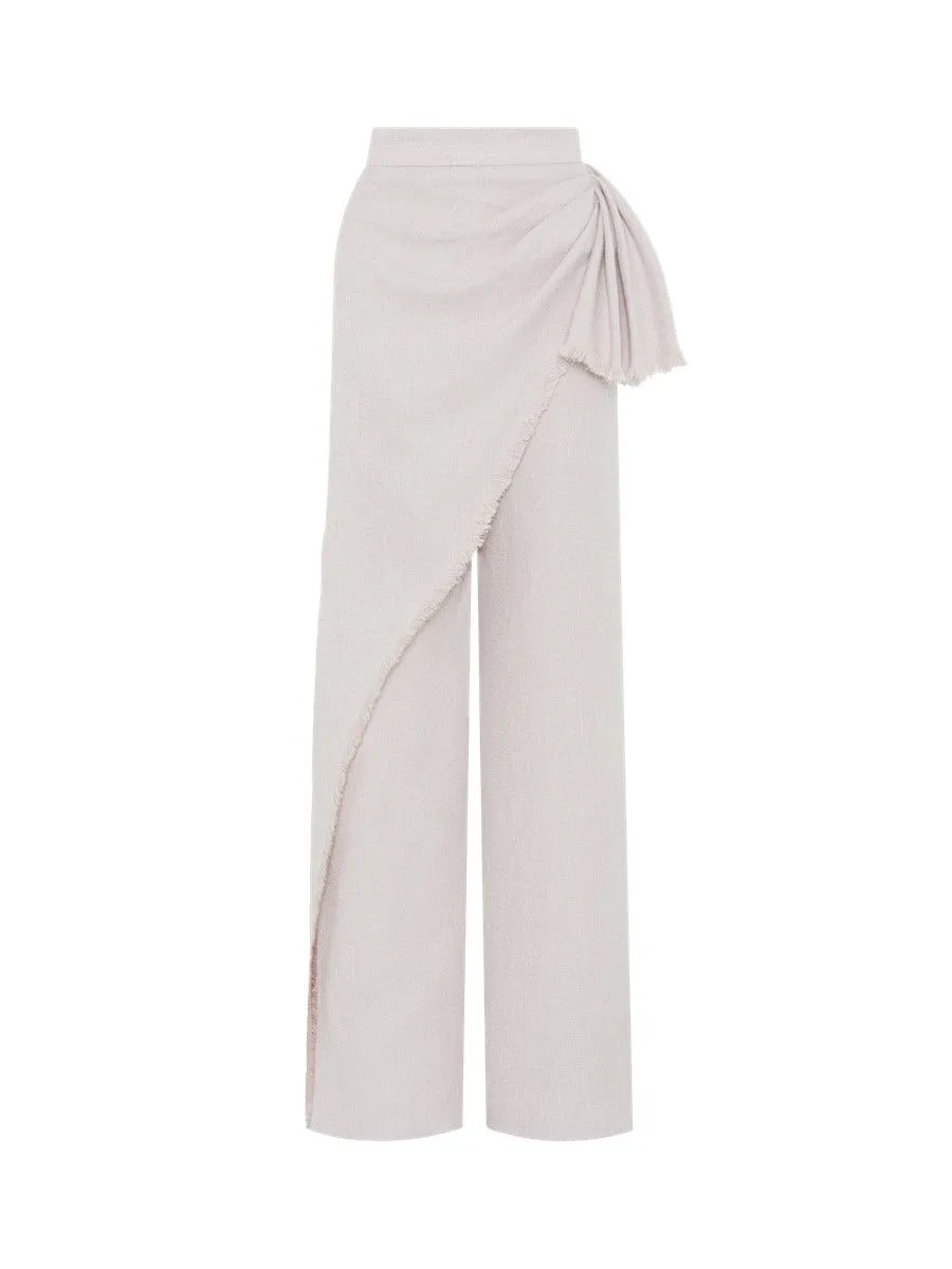 ASAVA ( SS24 )Everly Ruffle High-waisted Women Pants Blush