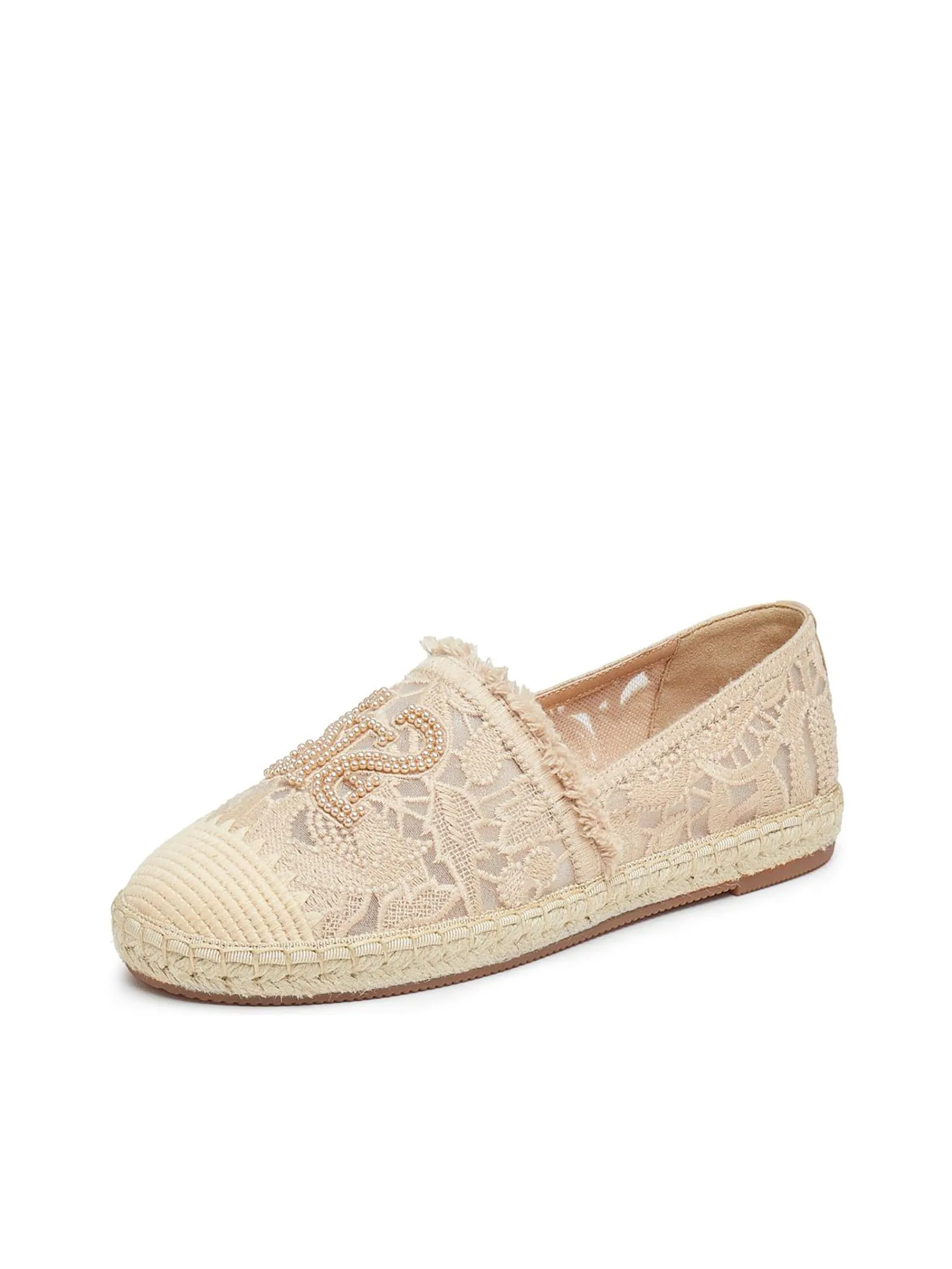 STACCATO Women Espadrilles Aplicot Lace Bead Logo Embellished