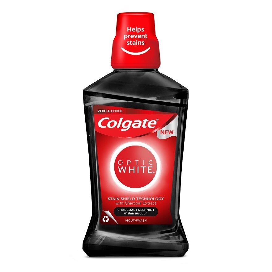 Colgate Optic White Mouthwash Charcoal Freshmint 500 Ml.