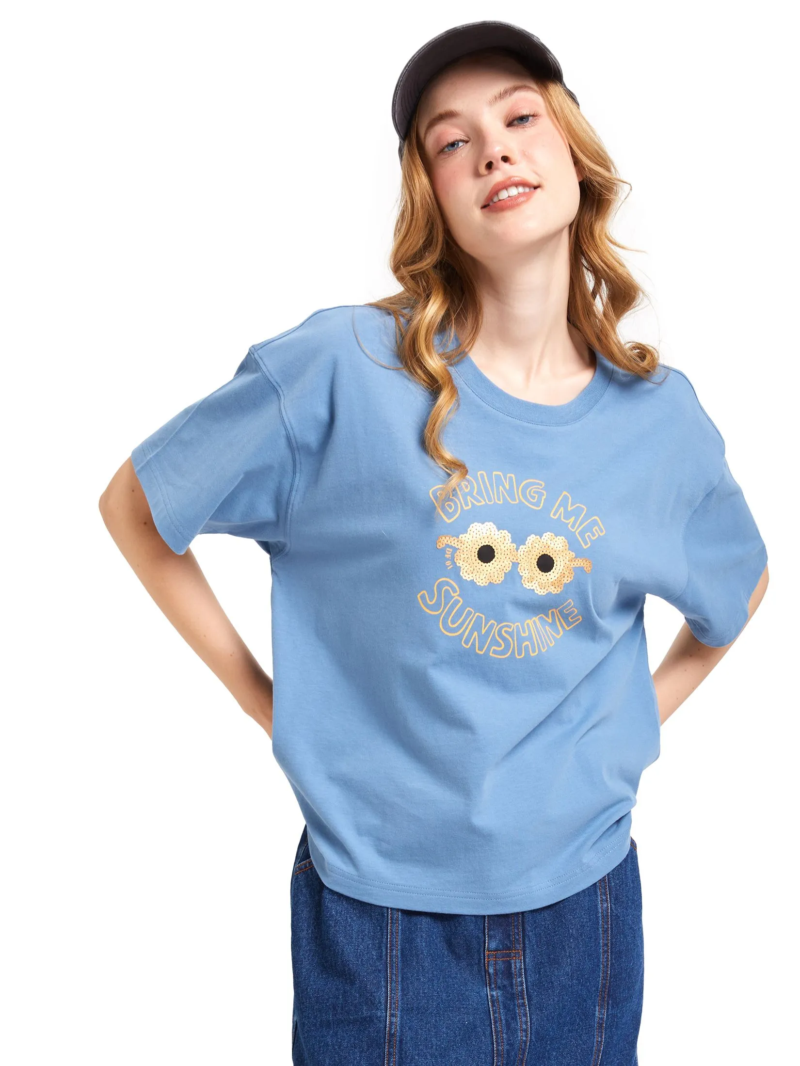 DEFRY 01 Women T-Shirt Short Sleeves 2503ETSW031 Blue