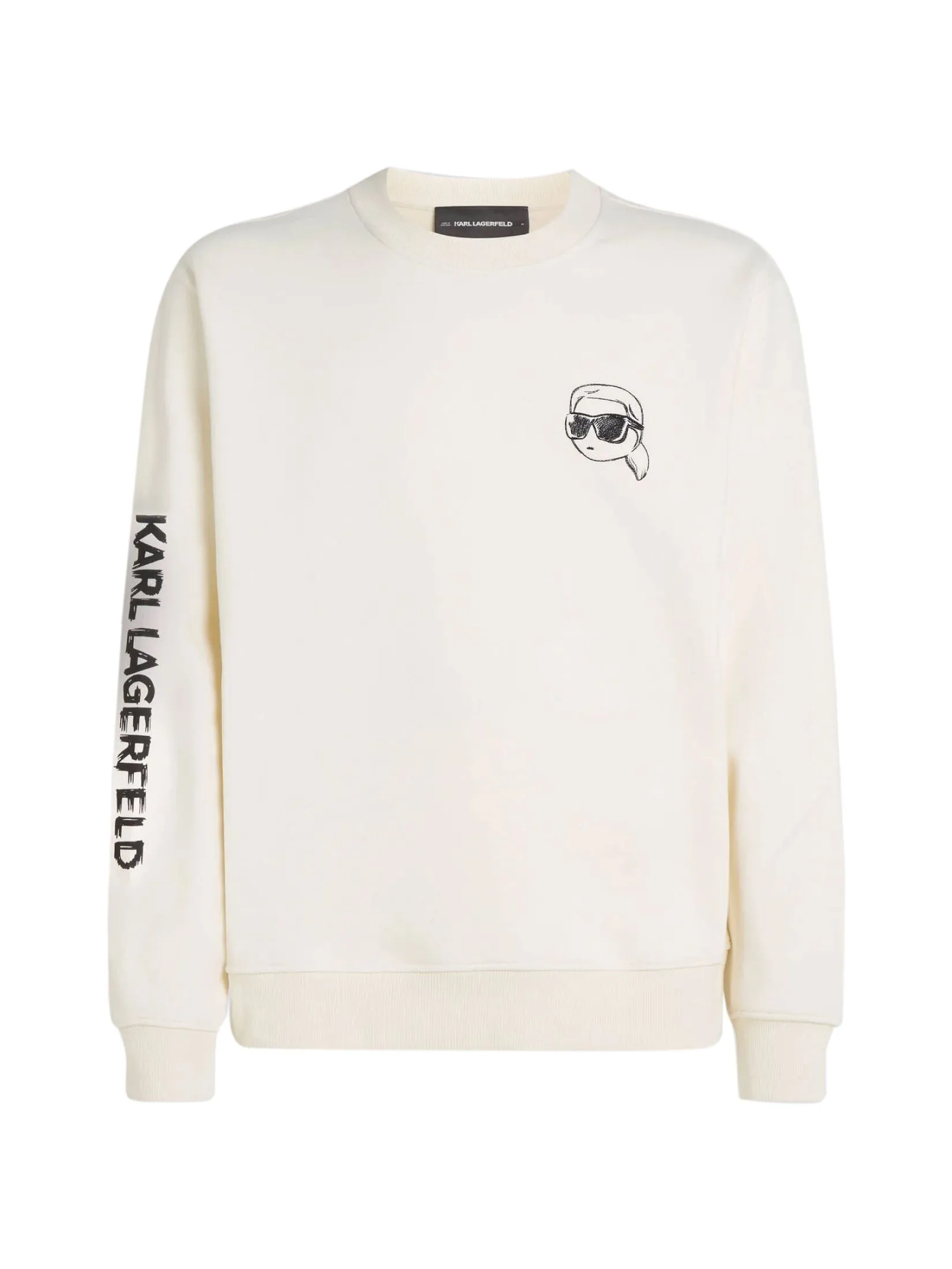 KARL LAGERFELD RTW-1 BIG IKON SWEATSHIRT CANNOLI CREAM