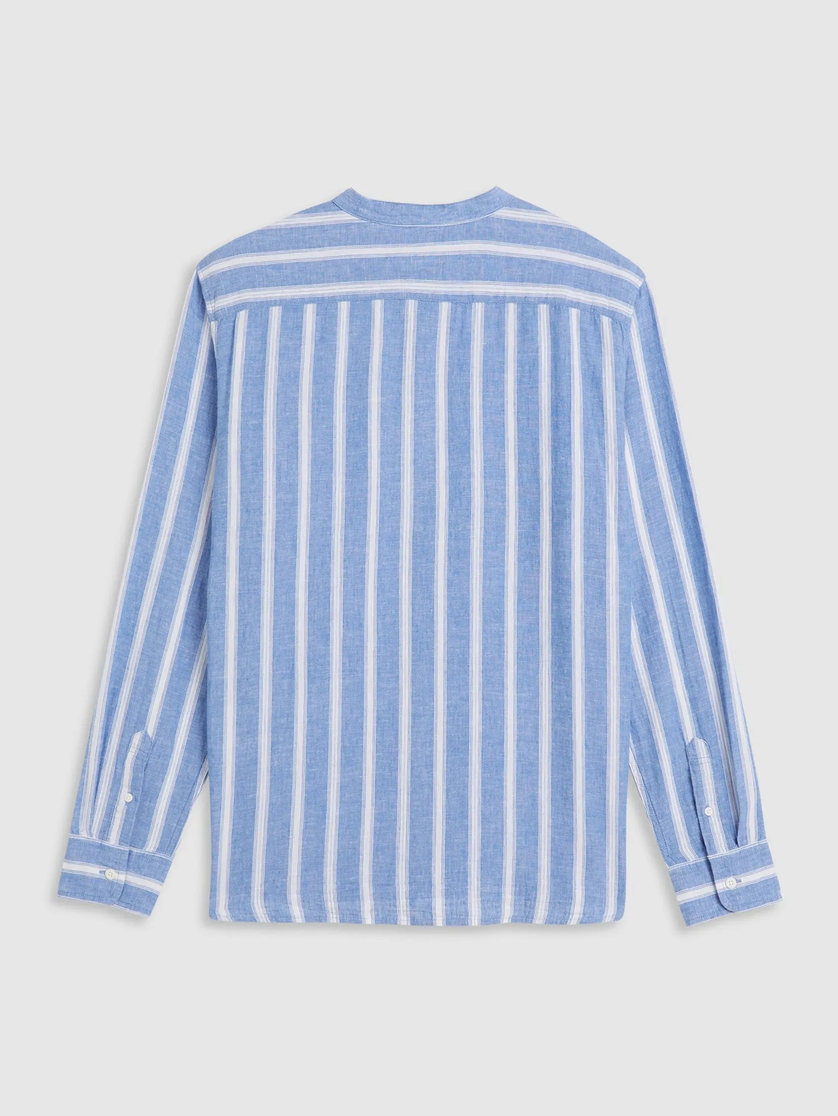 LEVI'S Men's Banded Collar 1 Pocket Shirt Blue