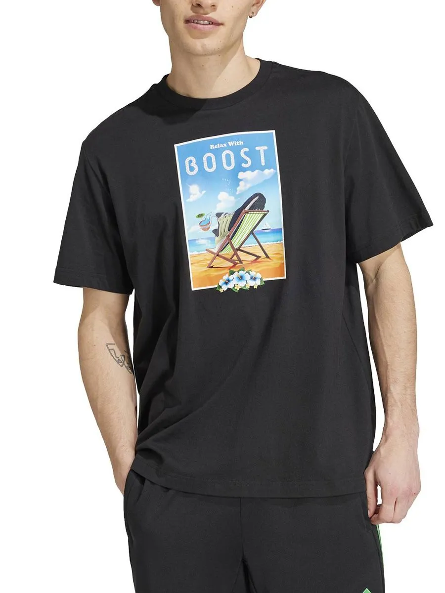 ADIDAS Men T-Shirt Boost Short Sleeve Graphic