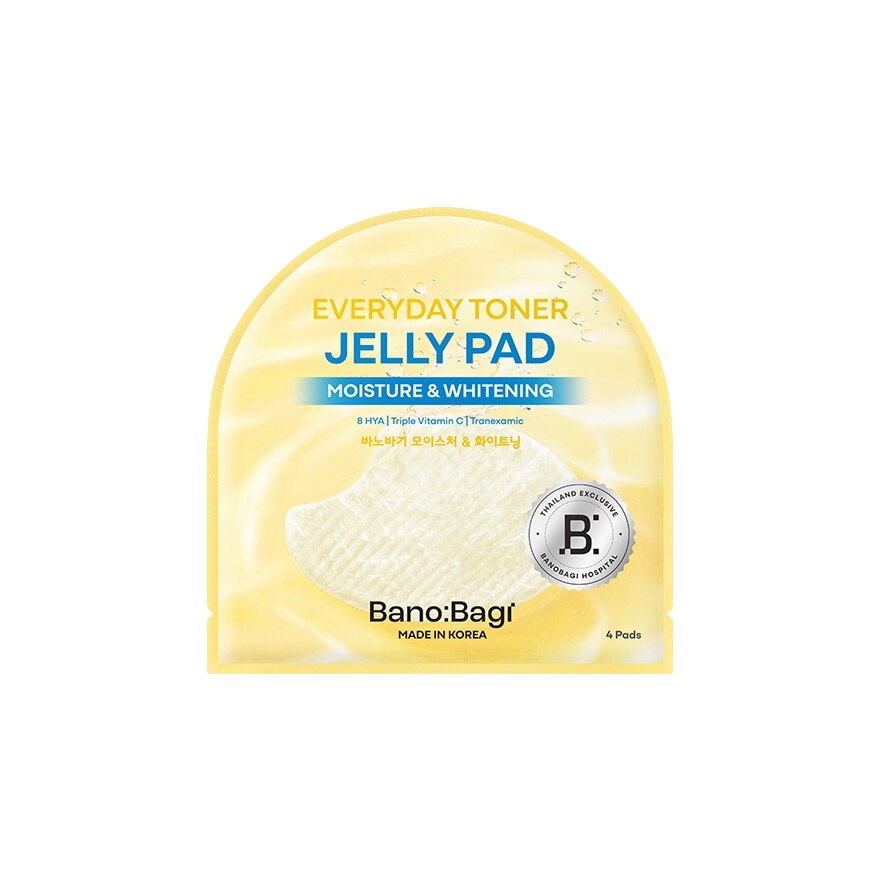 Banobagi Everyday Toner Jelly Pad Moisture  Whitening 4'S - Yellow