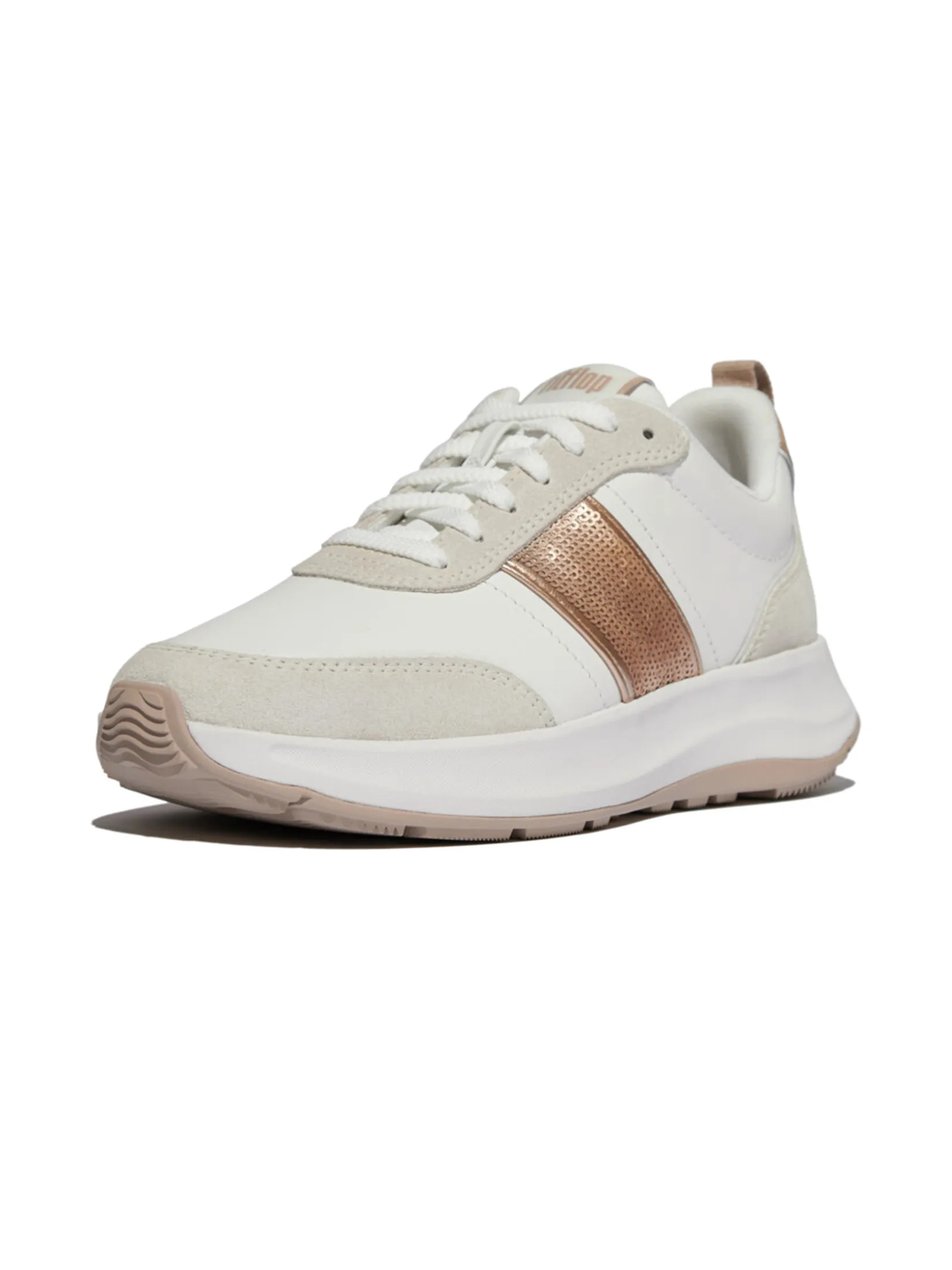 FitFlop™ WOMEN S F-MODE FLOW SEQUIN SUEDE/L. BEIGE