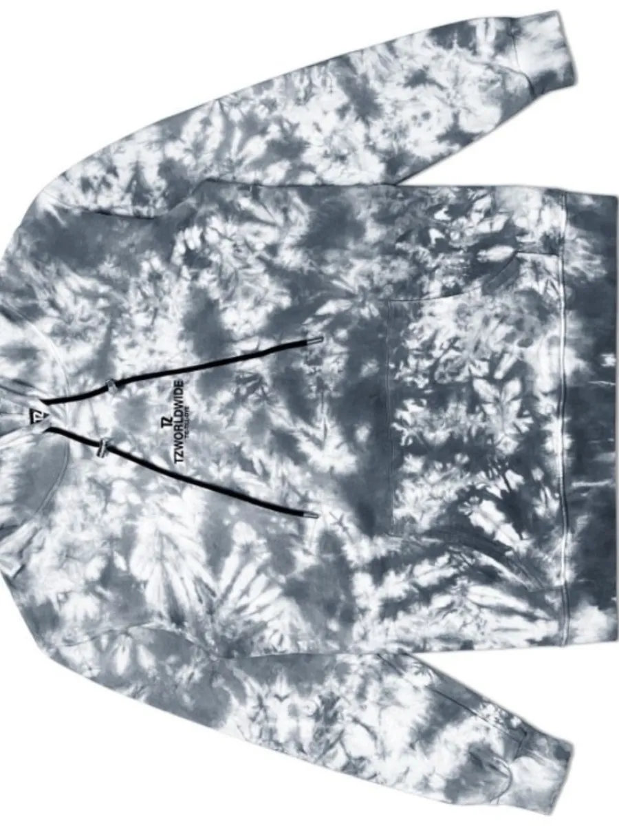 TZ WORLDWIDE Men HOODIE TZ TIE-TILL-DYE HOODIE - GREY