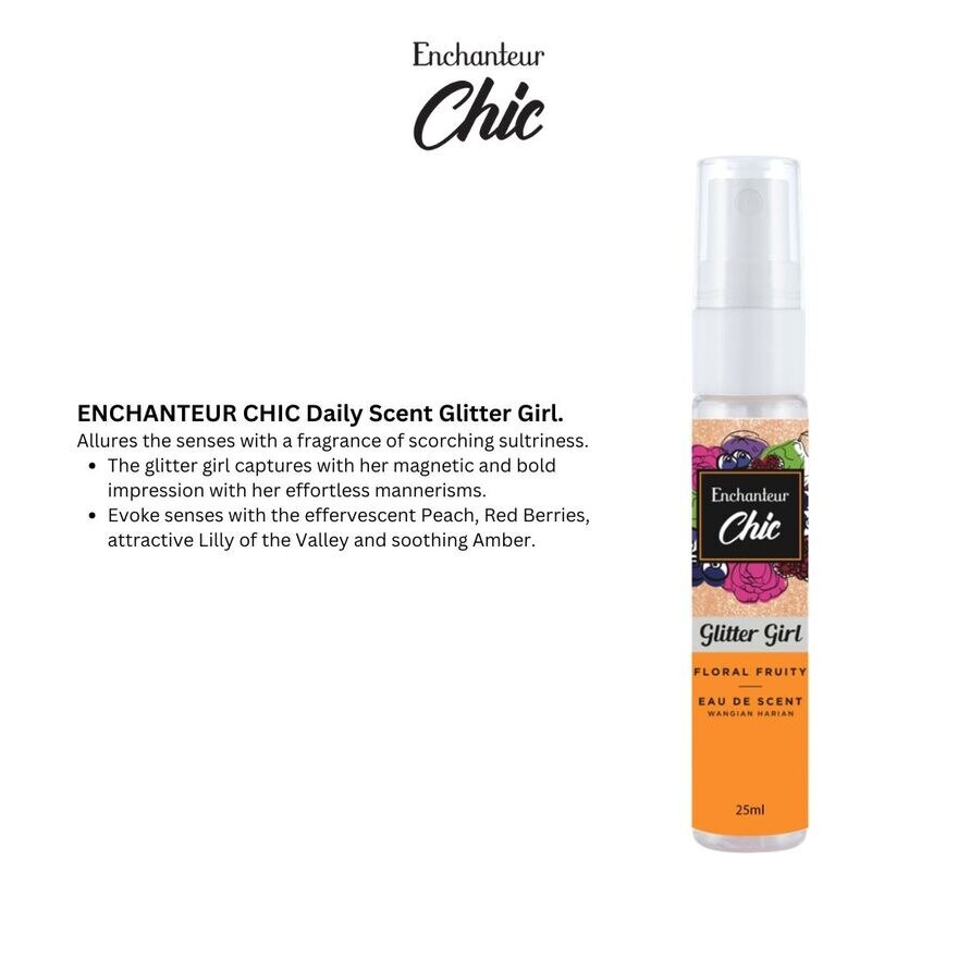 Enchanteur Chic Glitter Girl Eau De Scent 25ml.
