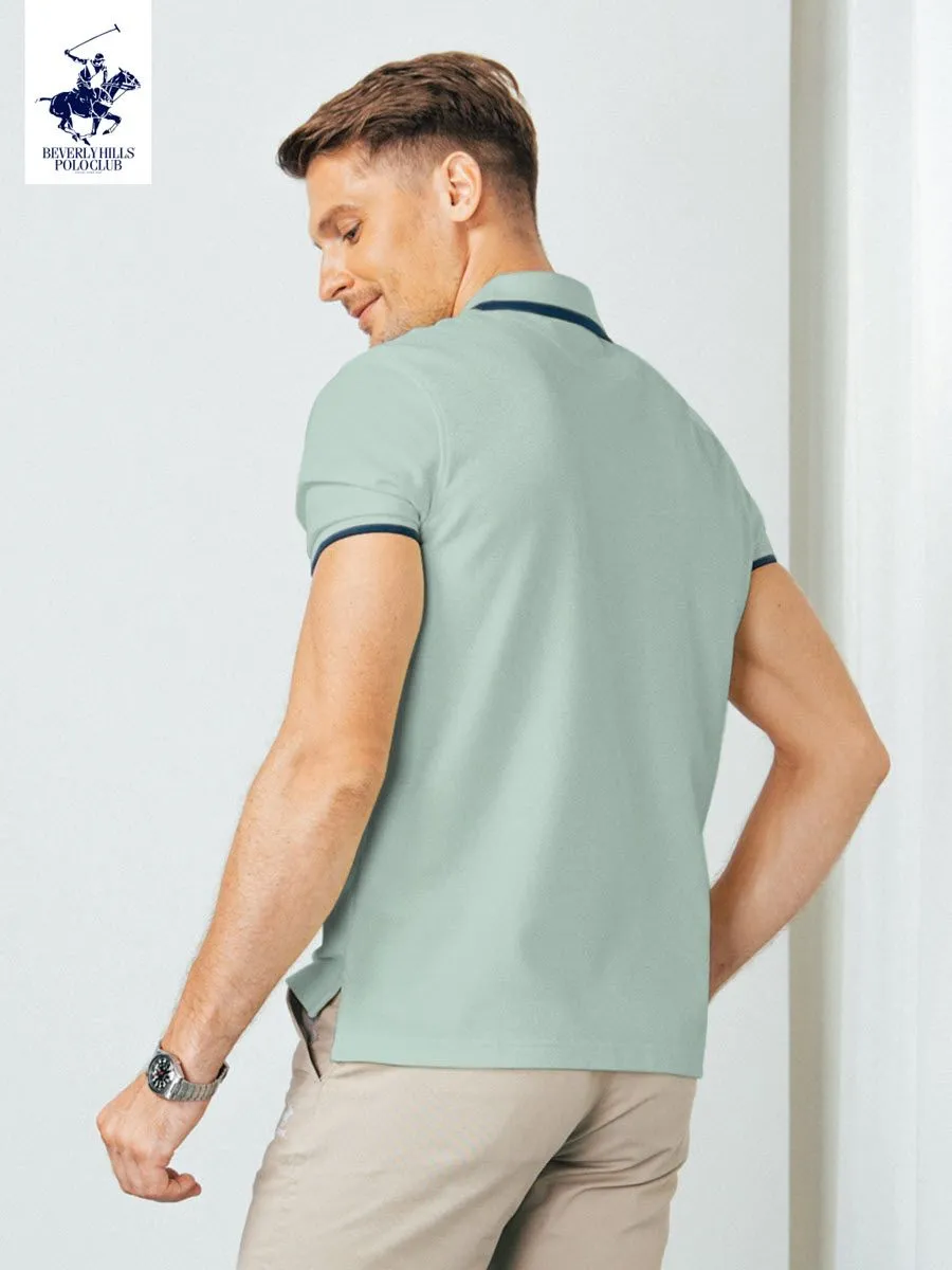 BEVERLY HILLS POLO CLUB Light green Men Polo Shirts Model BN2A635
