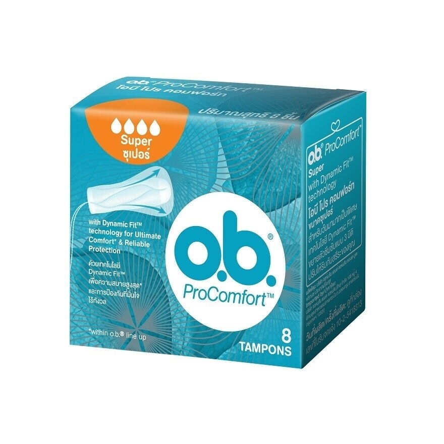 O.B. Pro Comfort Tampons Super 8'S ผ้าอนามัยแบบสอด