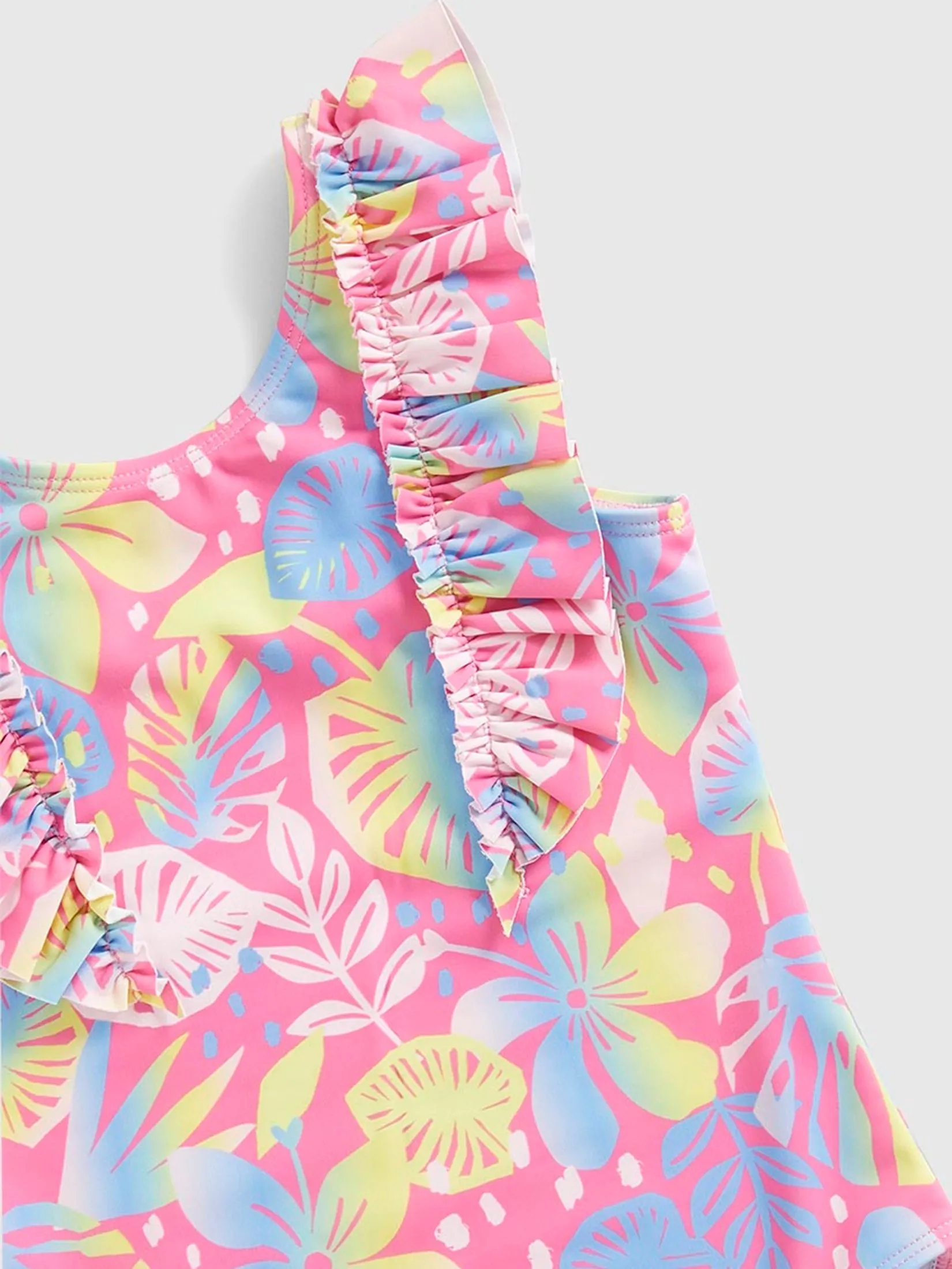 MOTHERCARE Girl Swimsuit One Piece Tropical Print Multi-Color