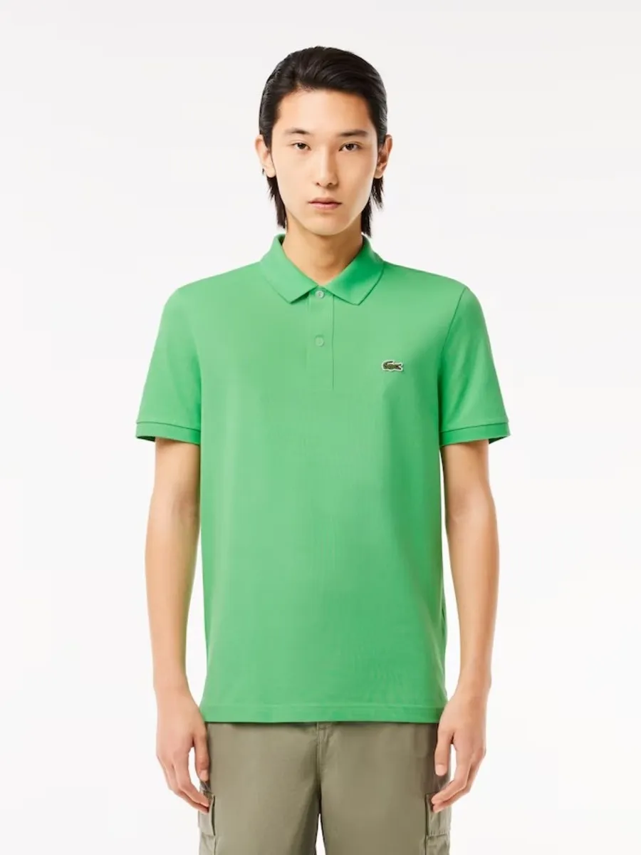 LACOSTE Slim Fit Stretch Piqu  Polo Shirt Green