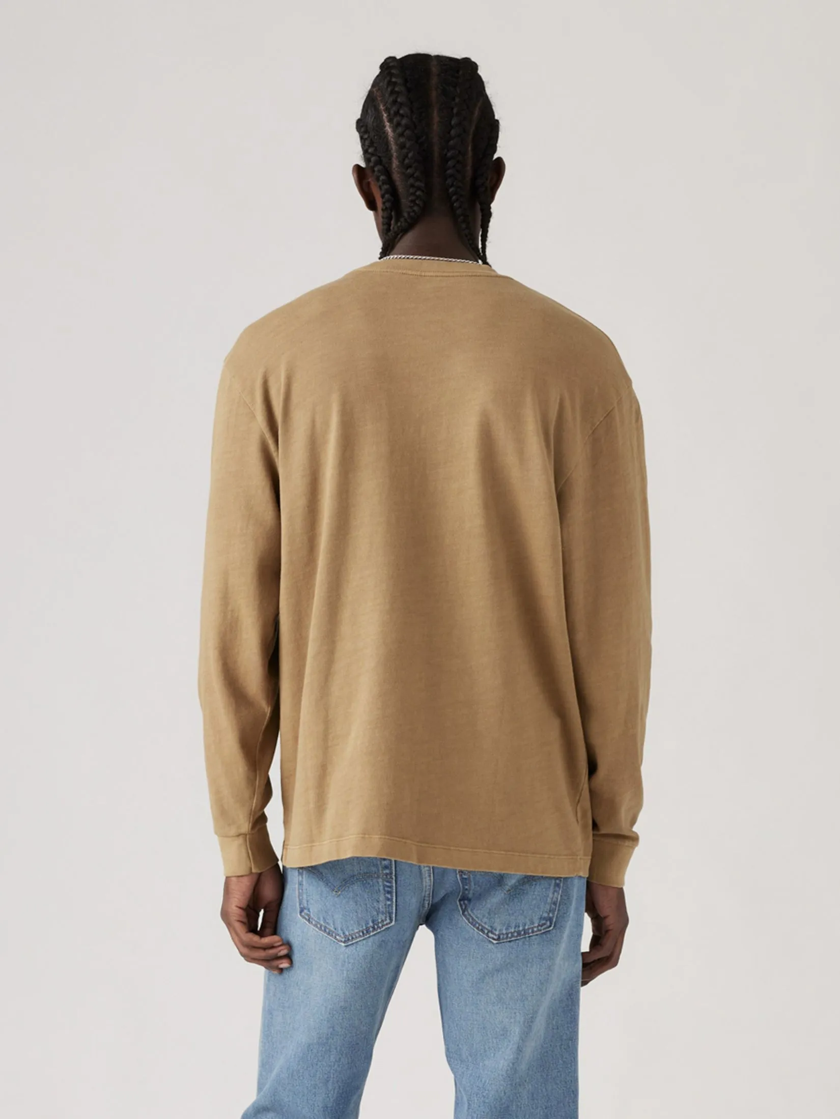LEVI'S Men's Long-Sleeve Authentic Pocket T-Shirt Yellow