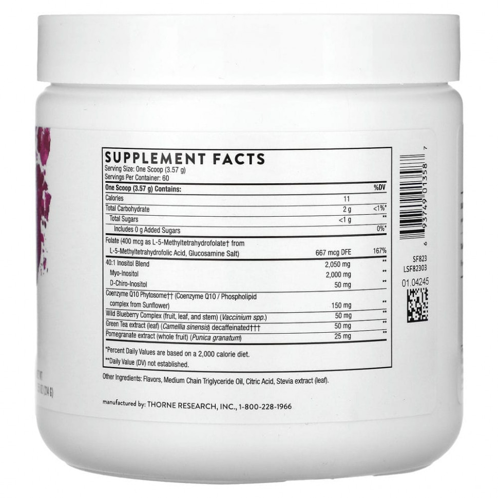 Thorne Research, Ovarian Care, поддержка женского здоровья, ягодное ассорти, 236 г (8,32 унции)