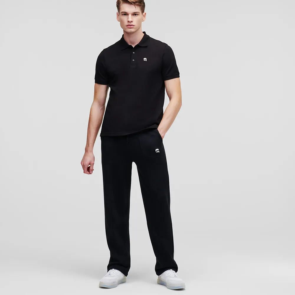 KARL LAGERFELD IKONIK 2.0 PATCH POLO BLACK