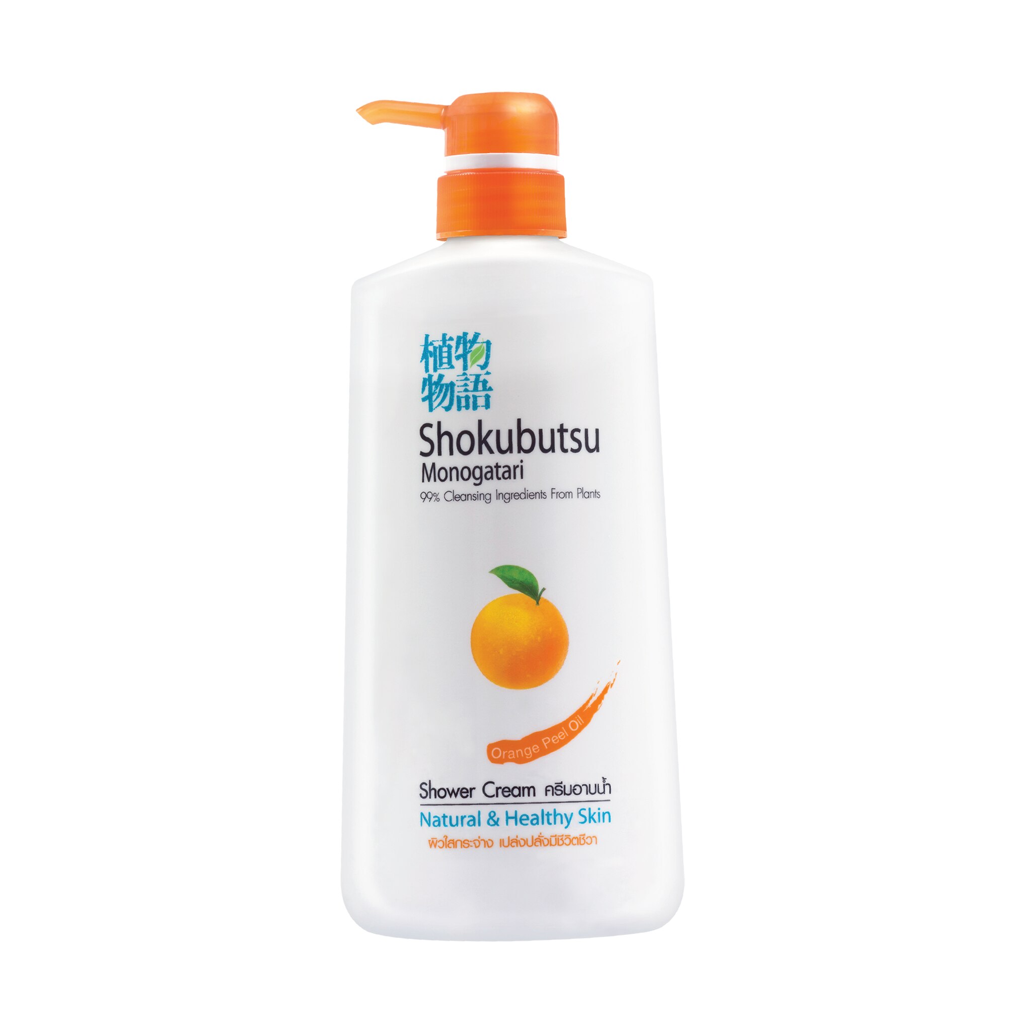 Shokubutsu Monogatari Shower Cream Orange Peel Oil Natural  Healthy Skin 400 Ml.