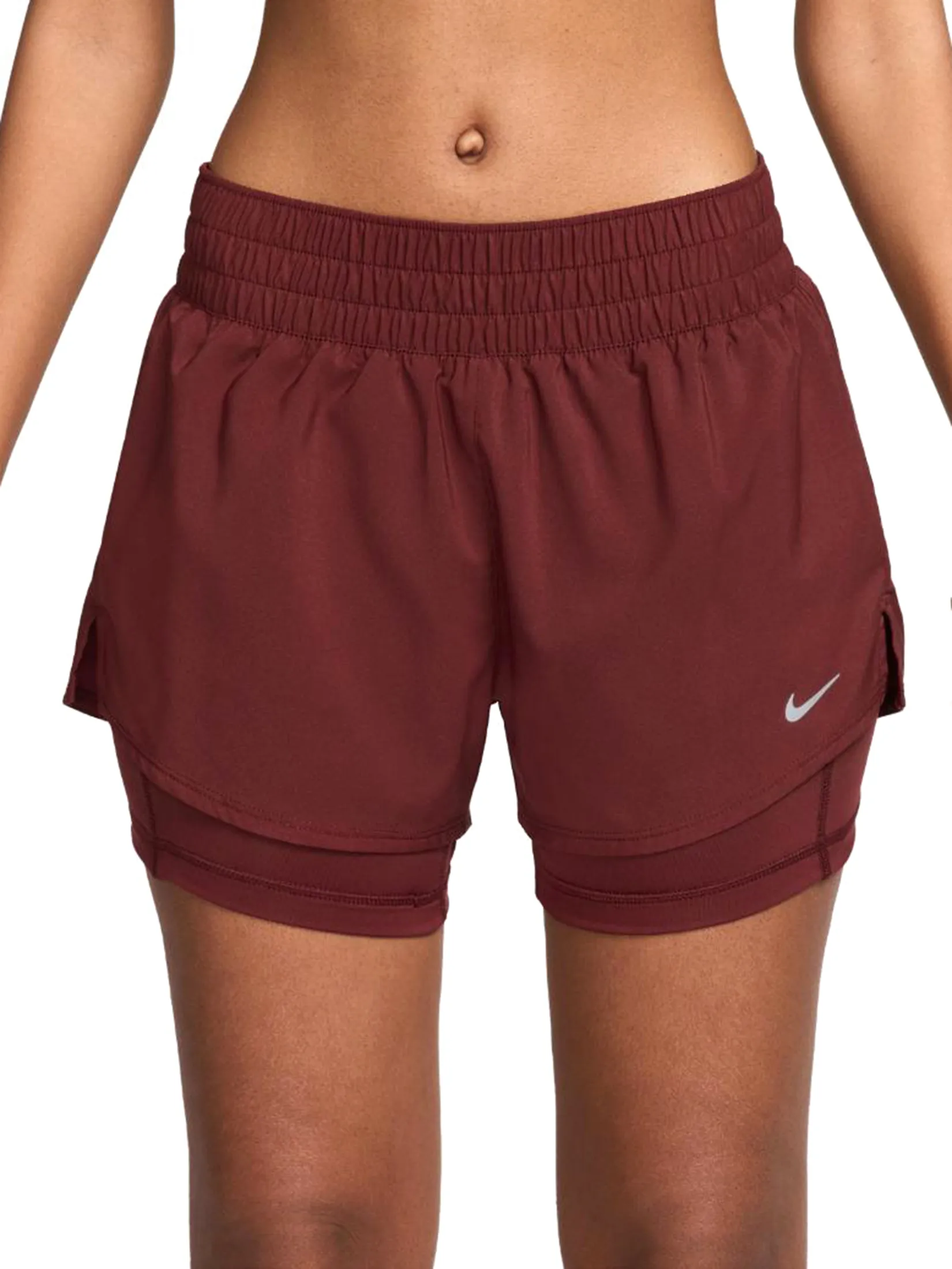 NIKE Women Shorts Sport Dri-Fit One Mid-Rise 3" 2-In-1