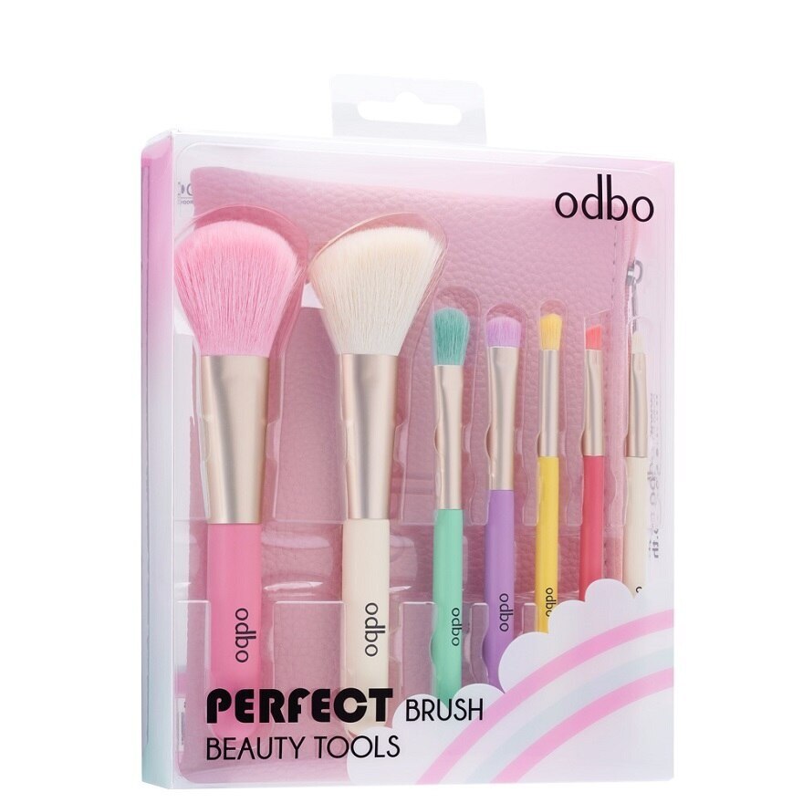 ODBO Perfect Brush Beauty Tools Set 7pcs Pastel - Pastel