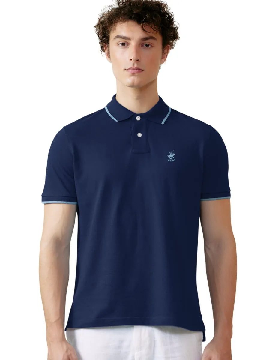 BEVERLY HILLS POLO CLUB Dark blue Men Polo Shirts Model BN2A635