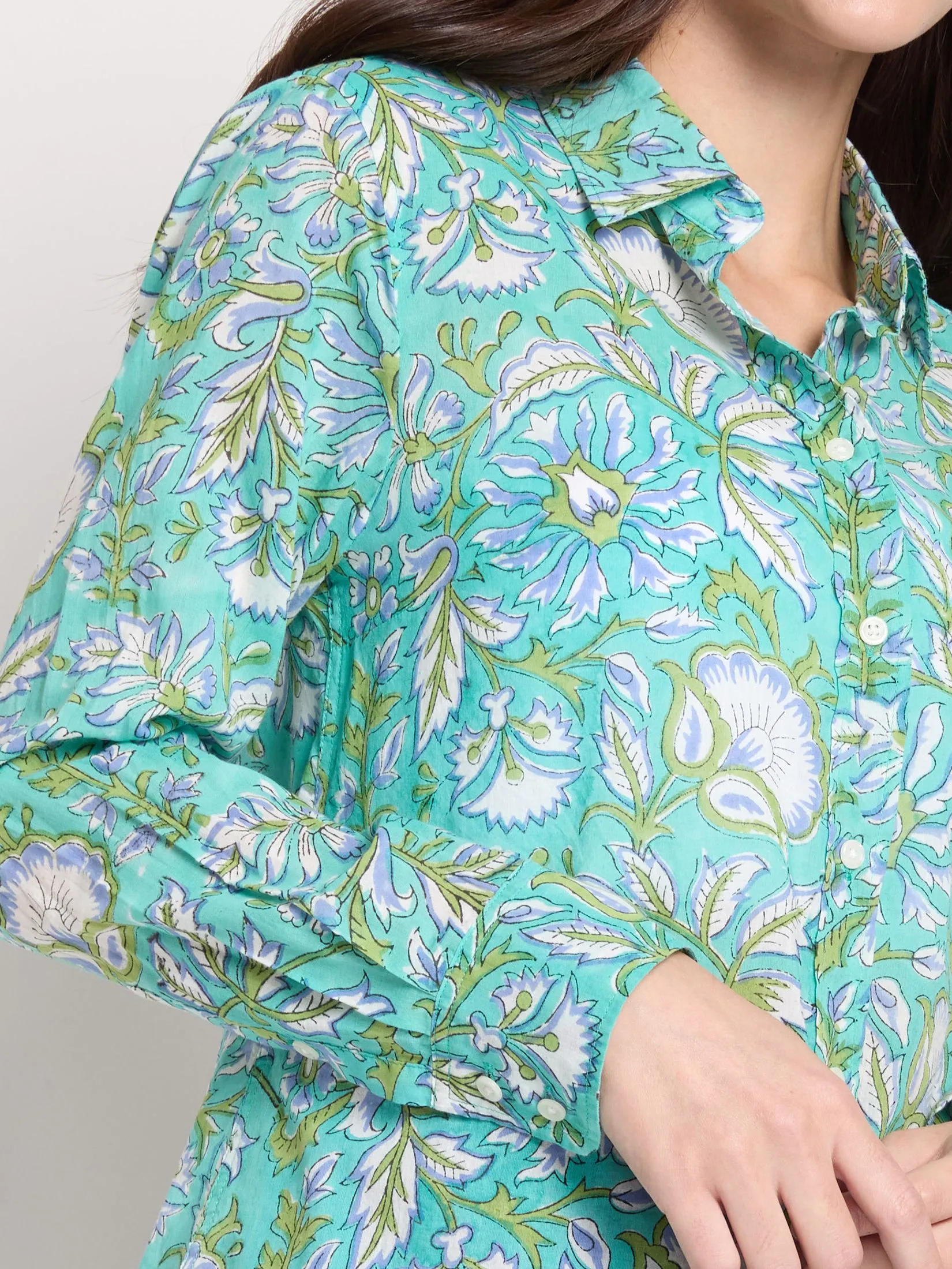 ALUMNUS Women Shirt Long Sleeves Collar Neck Print