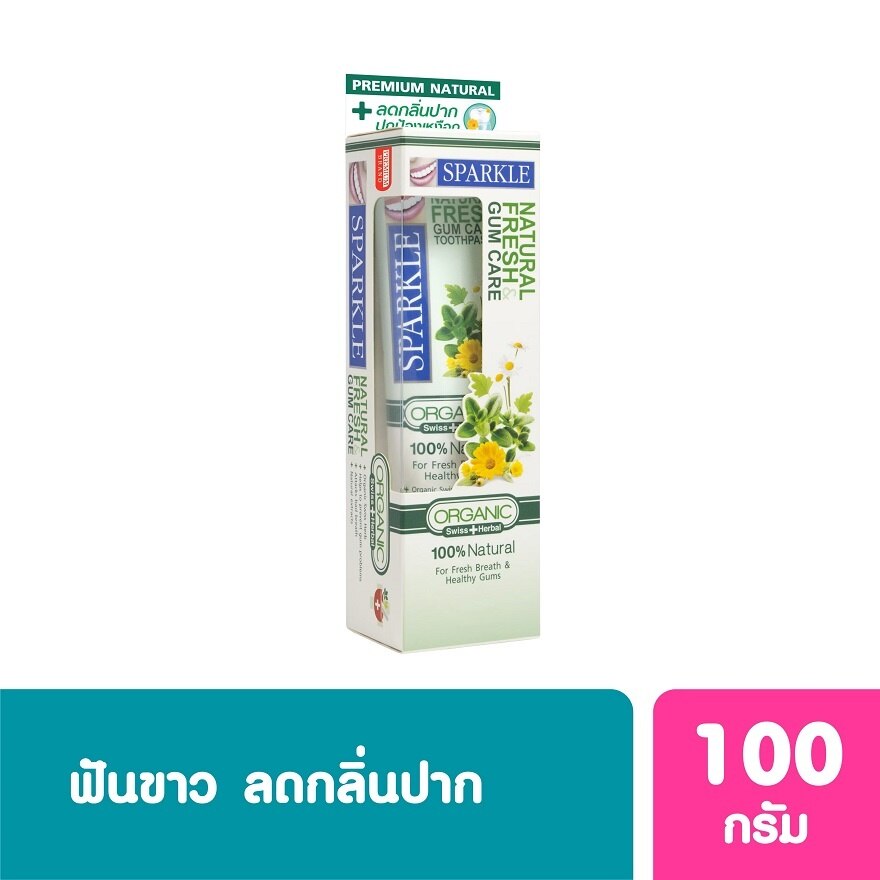 Sparkle Natural Fresh  Gum Care Toothpaste 100 G. - Green