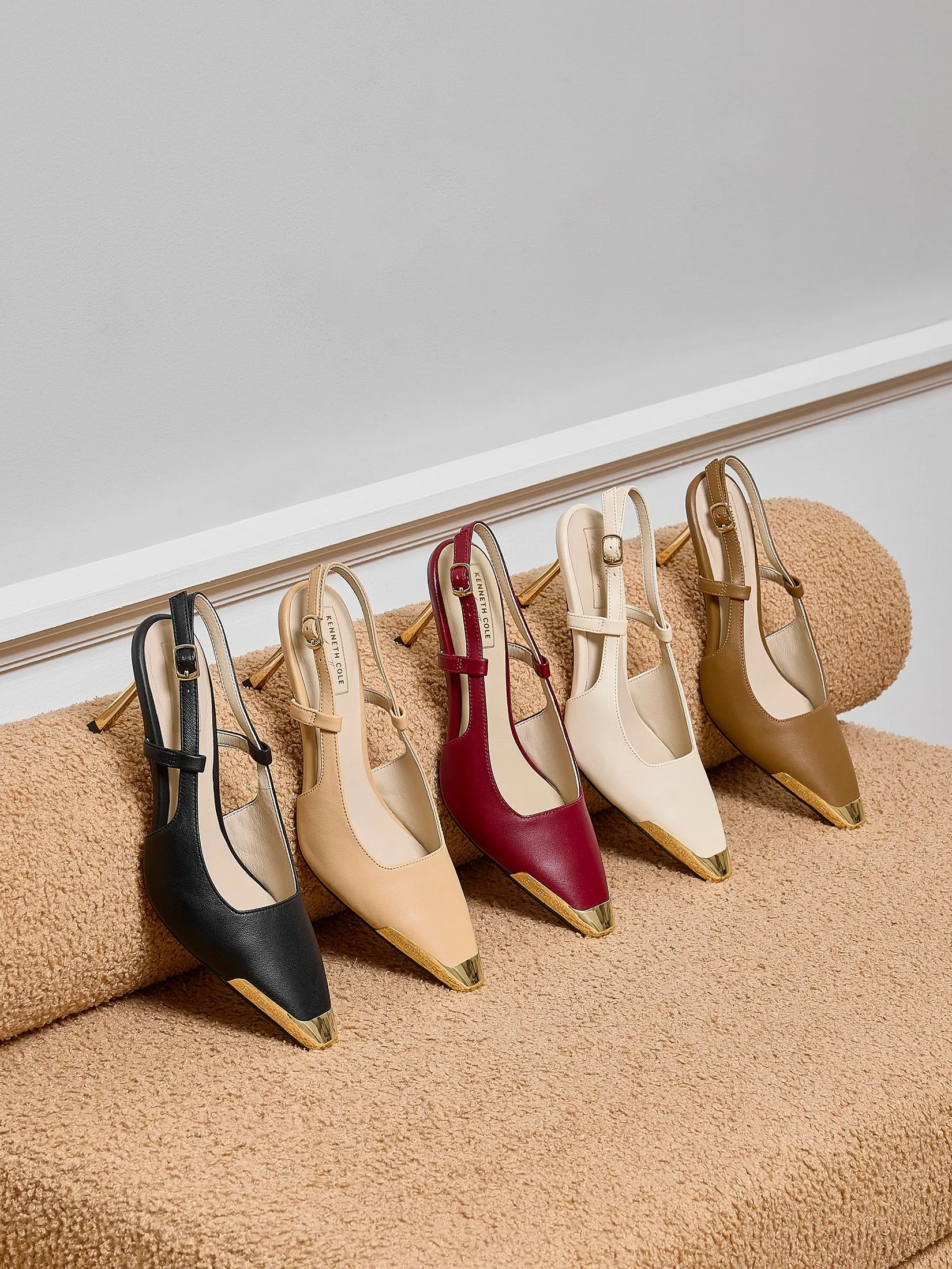 KENNETH COLE WOMEN HEELS ADIA SLINGBACKS X ANNE THONGPRASOM / BORDEAUX WINE