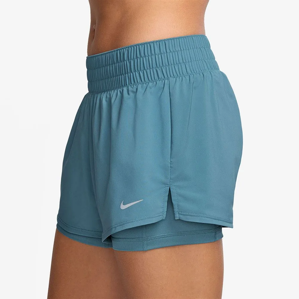 NIKE Women Training Shorts Dri-FIT One Mid-rise 3" 2-in-1 Blue - NI083AP033ELTH