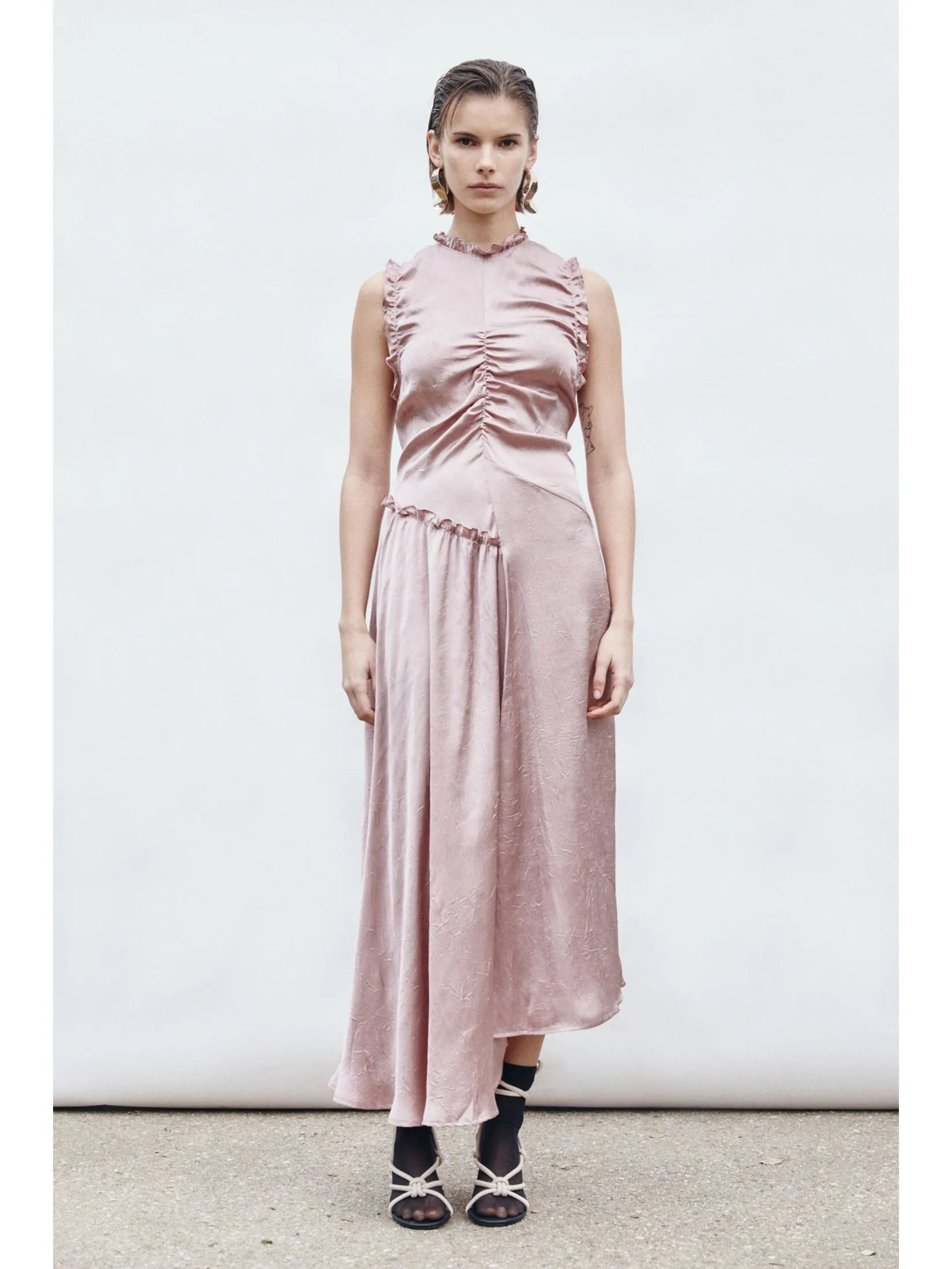 SFERA Women Dress Sleeveless Printed Long Light Pink