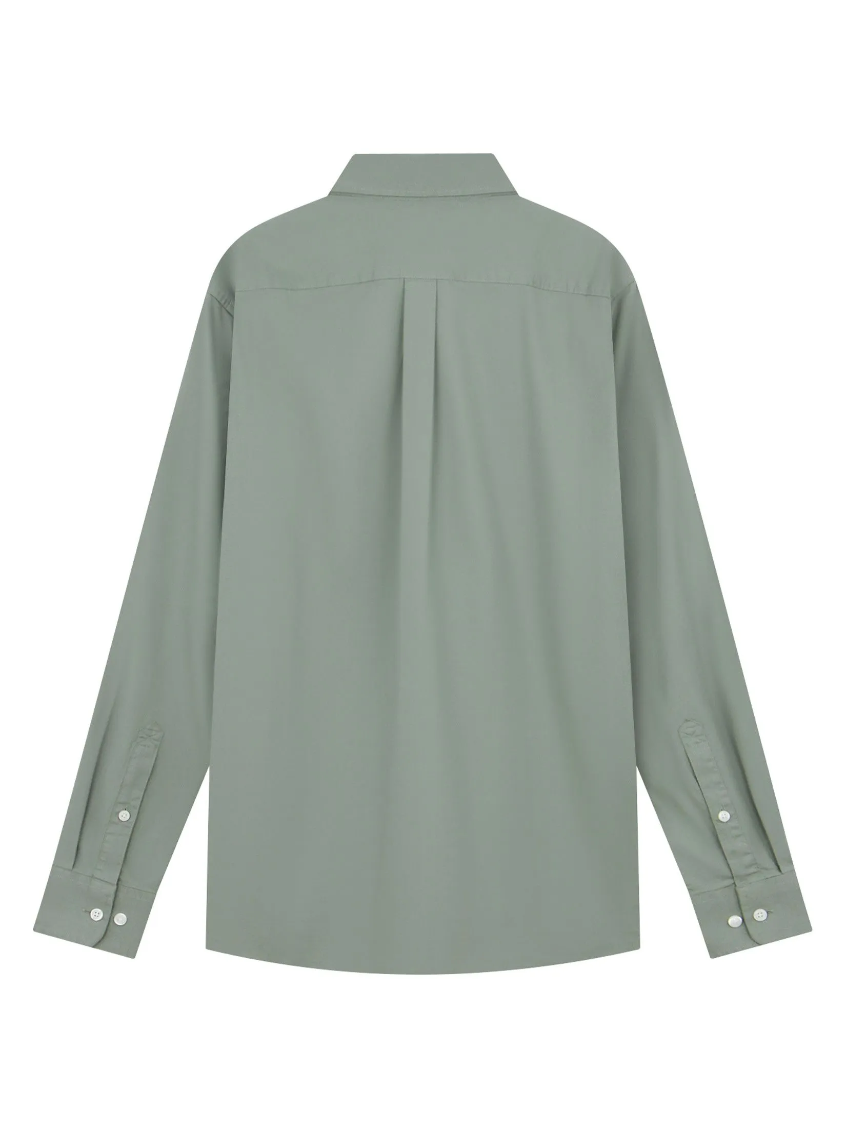 GIORDANO Men's Slim Stretch Oxford Shirts (Classic Man) Oil Green