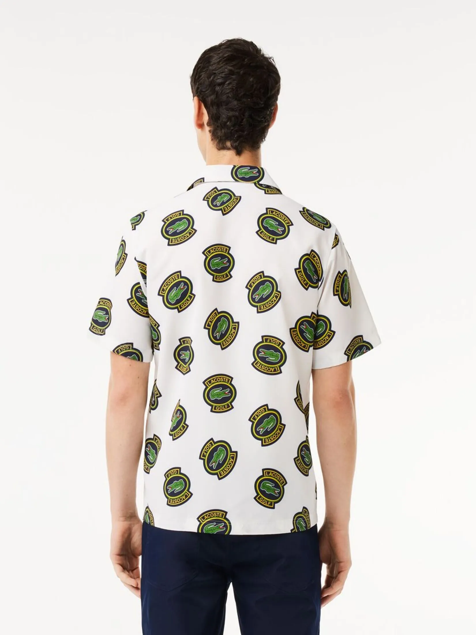 LACOSTE Ultra-Dry Anti-UV Short Sleeved Golf Shirt White