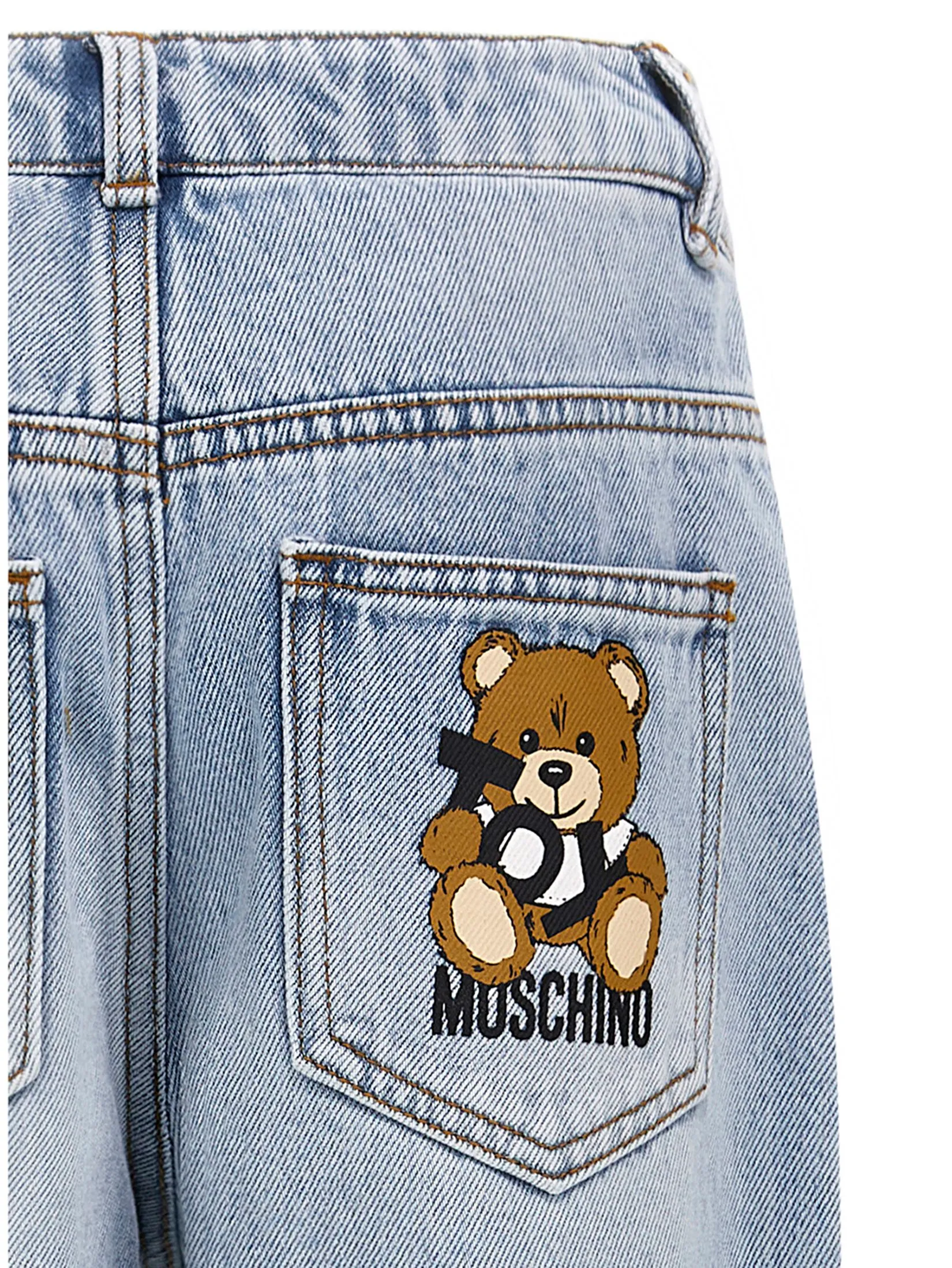 MOSCHINO KID Unisex Kids Jeans Light Blue