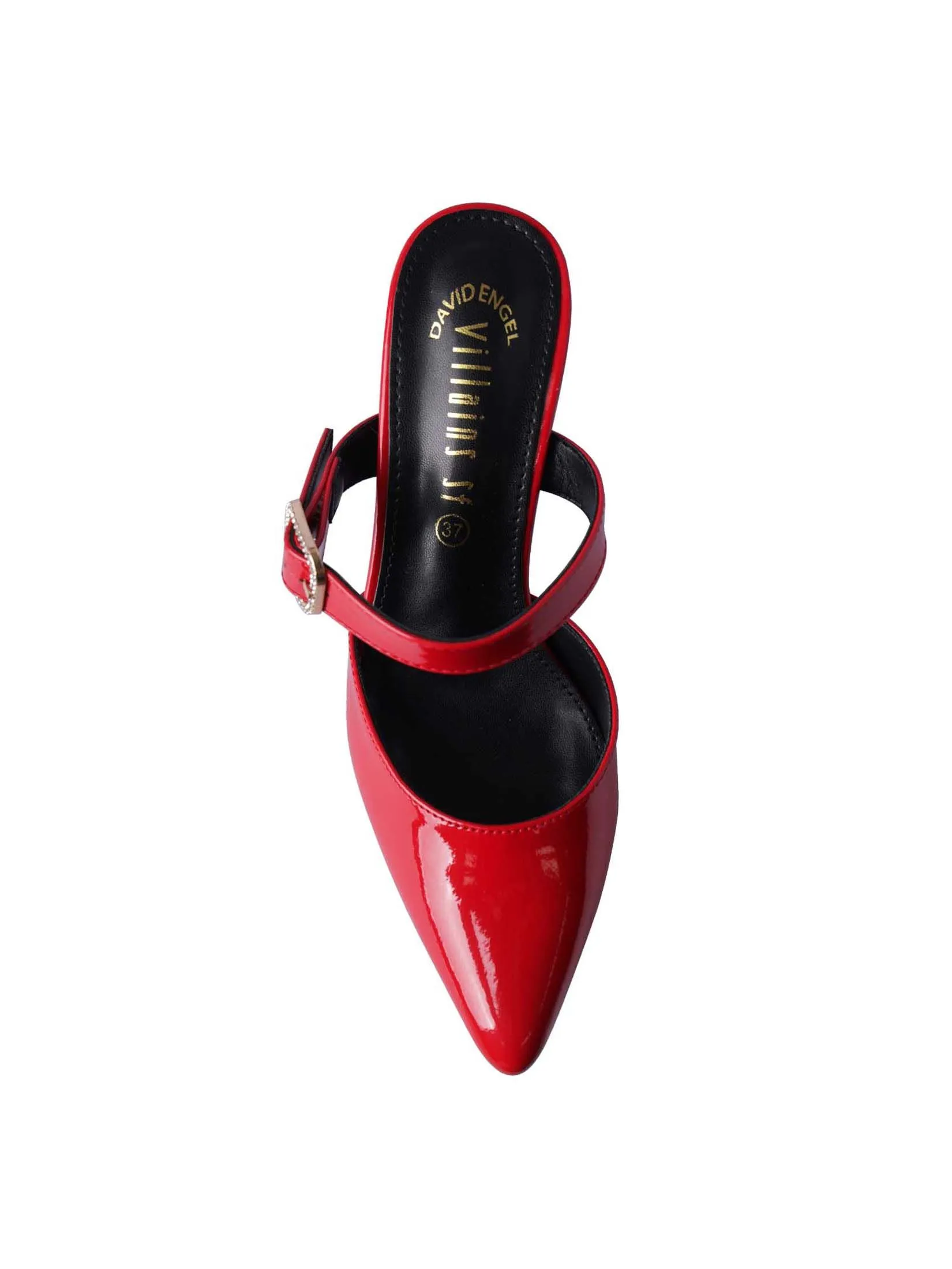 VILLAINS SF ELYSIA Women's Mule Heels RED PATENT