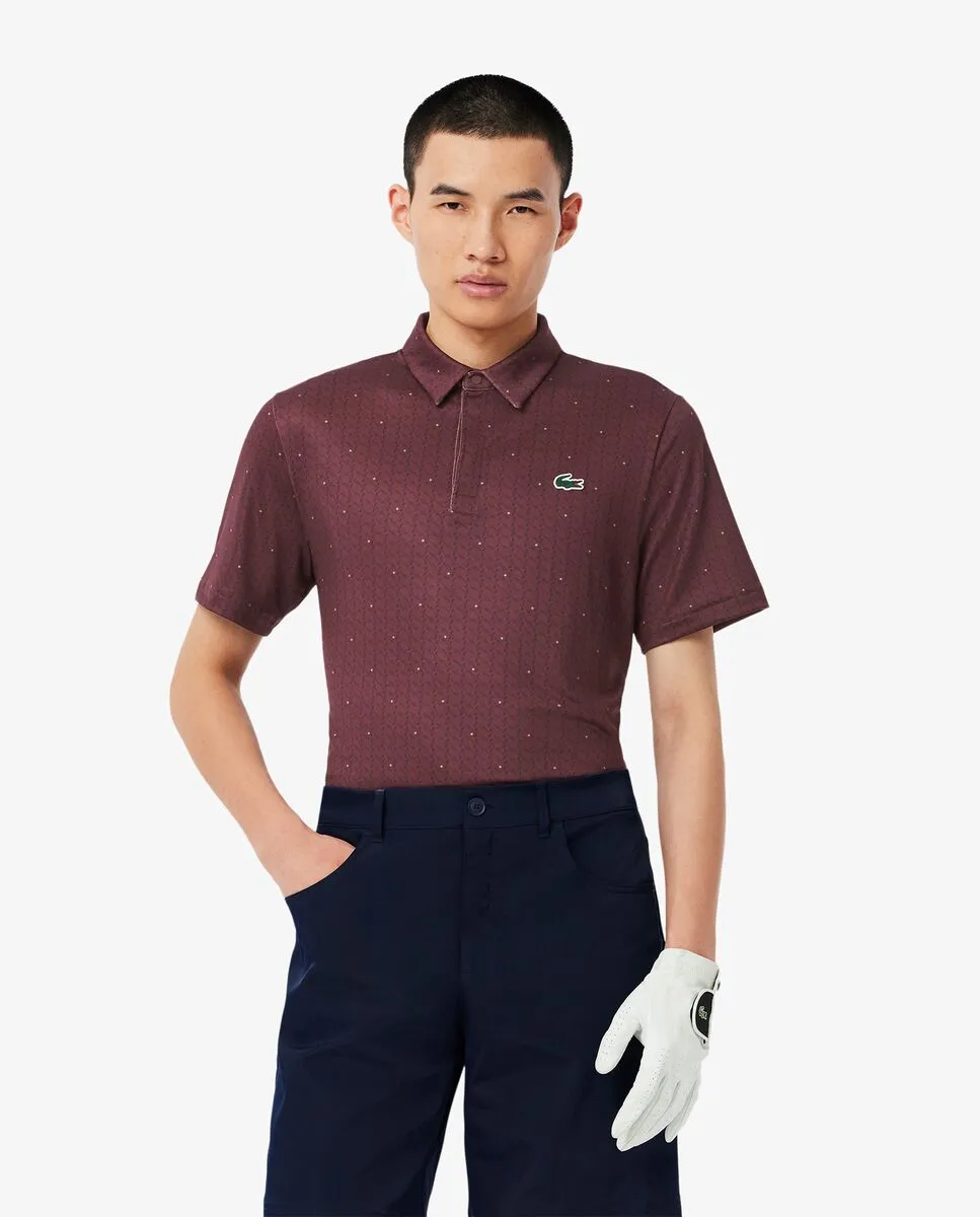 LACOSTE Regular Fit UV Protect Golf Polo Shirt Red