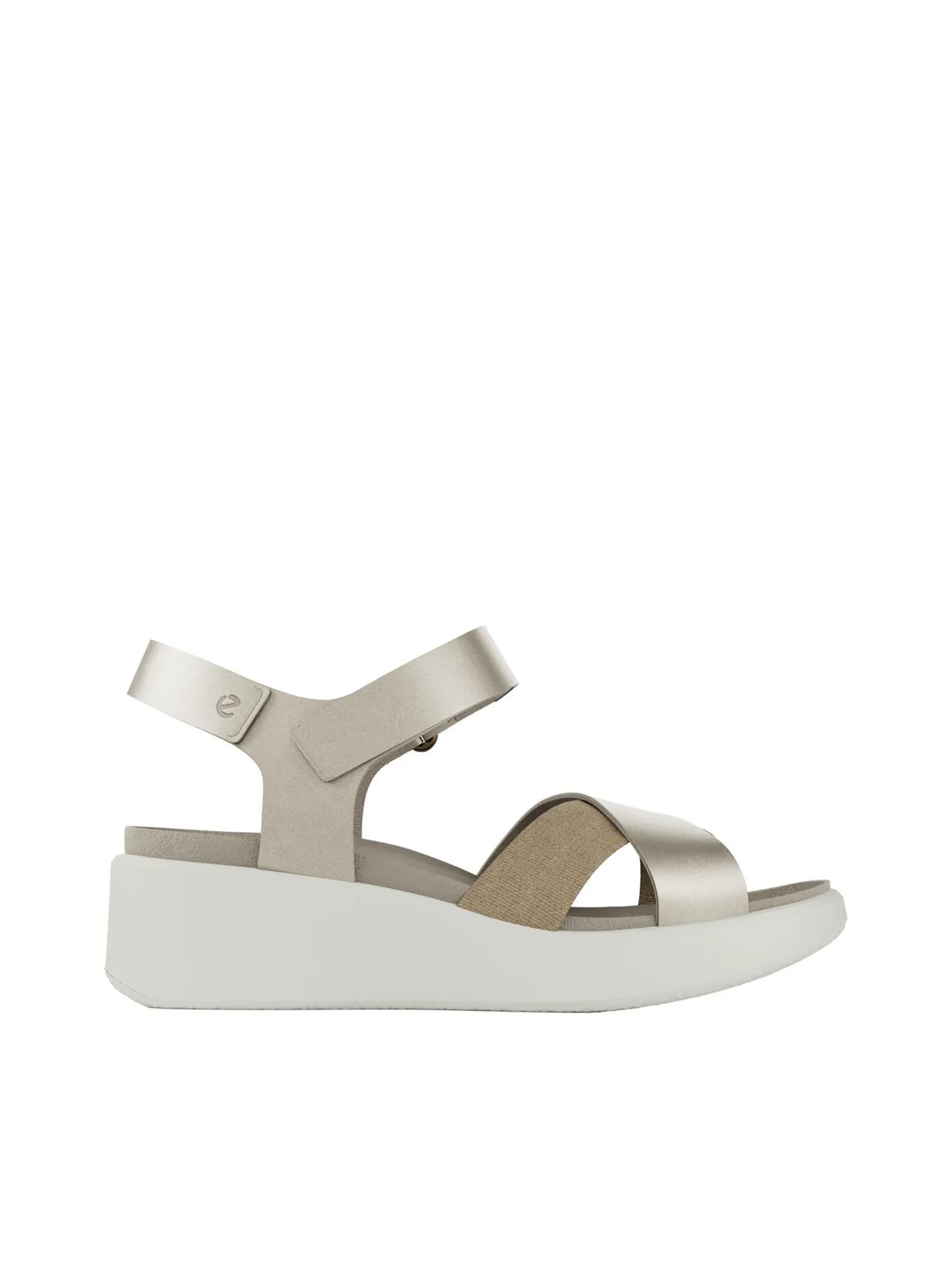 ECCO Women Sandals Flowt Wedge LX W Pure White Gold