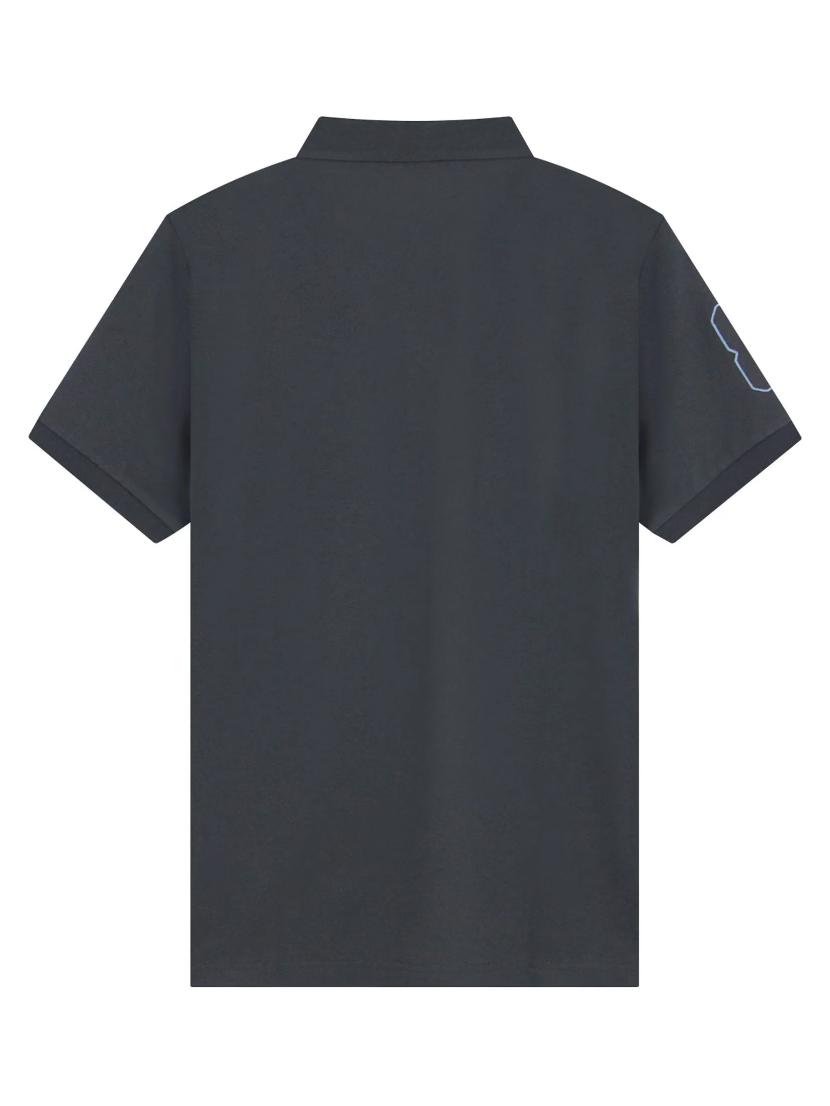 GIORDANO Men's Slim Pique Embroidery Polo (Napoleon) Atom grey