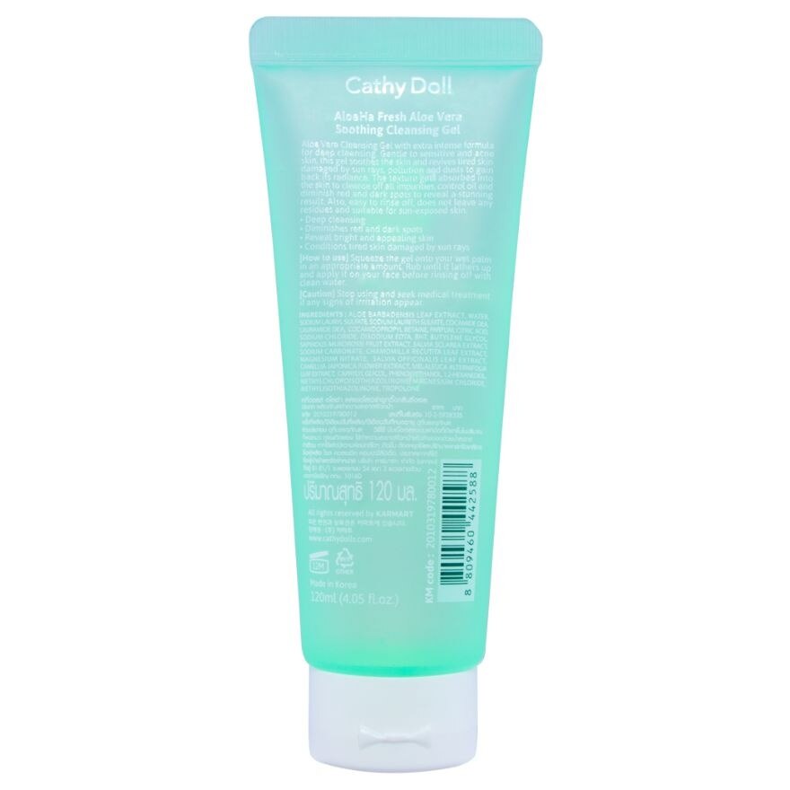 Cathy Doll Cleansing Gel Aloe Ha Fresh Aloe Vera Soothing 120 Ml.