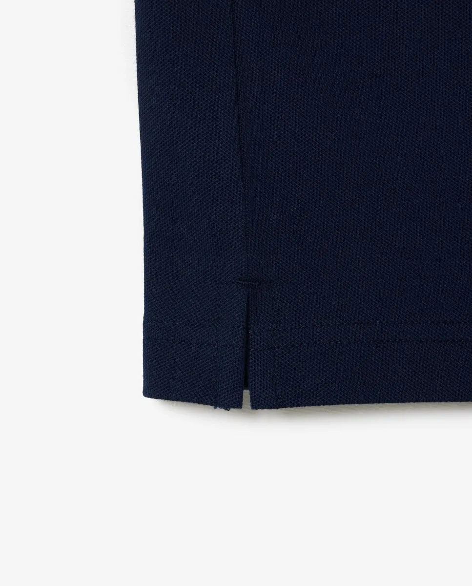 LACOSTE Slim Fit Stretch Piqu  Polo Shirt Navy Blue