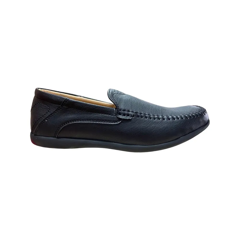 FREEWOOD SHOES Men Leather Loafer-Black Size - 39