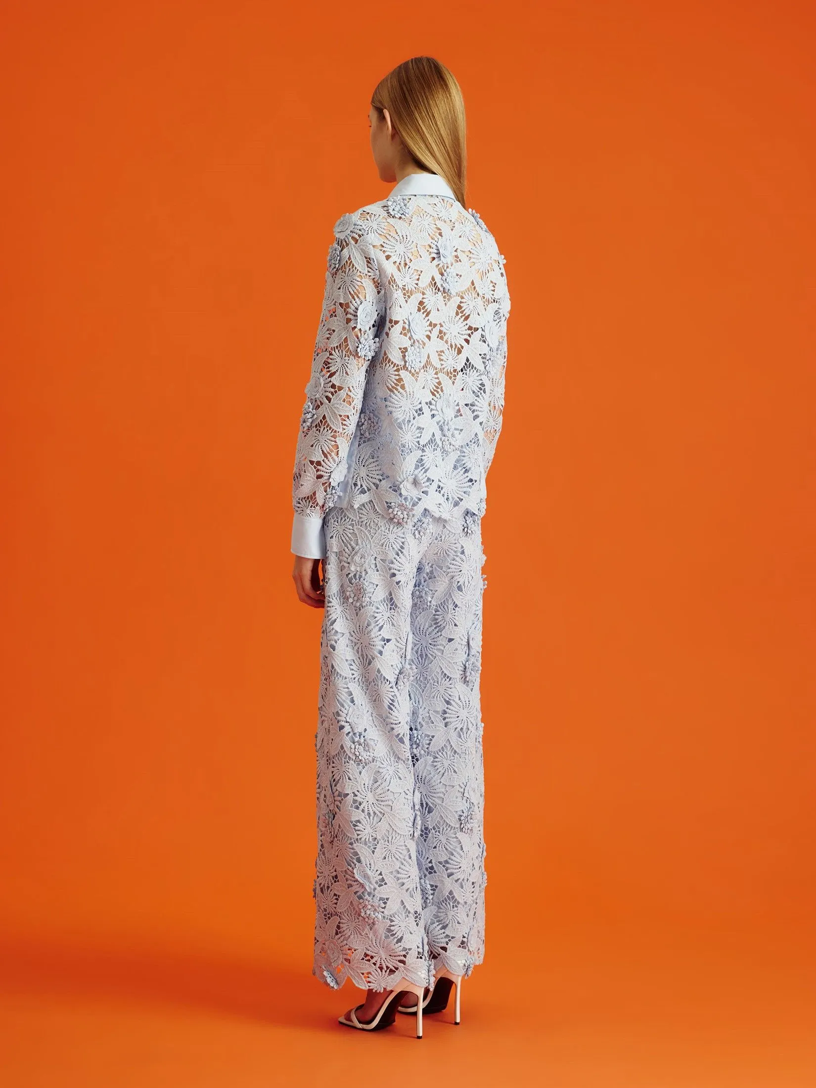 ASAVA ( AW24 )Daniella Floral-lace Women Culotte Pants Blue