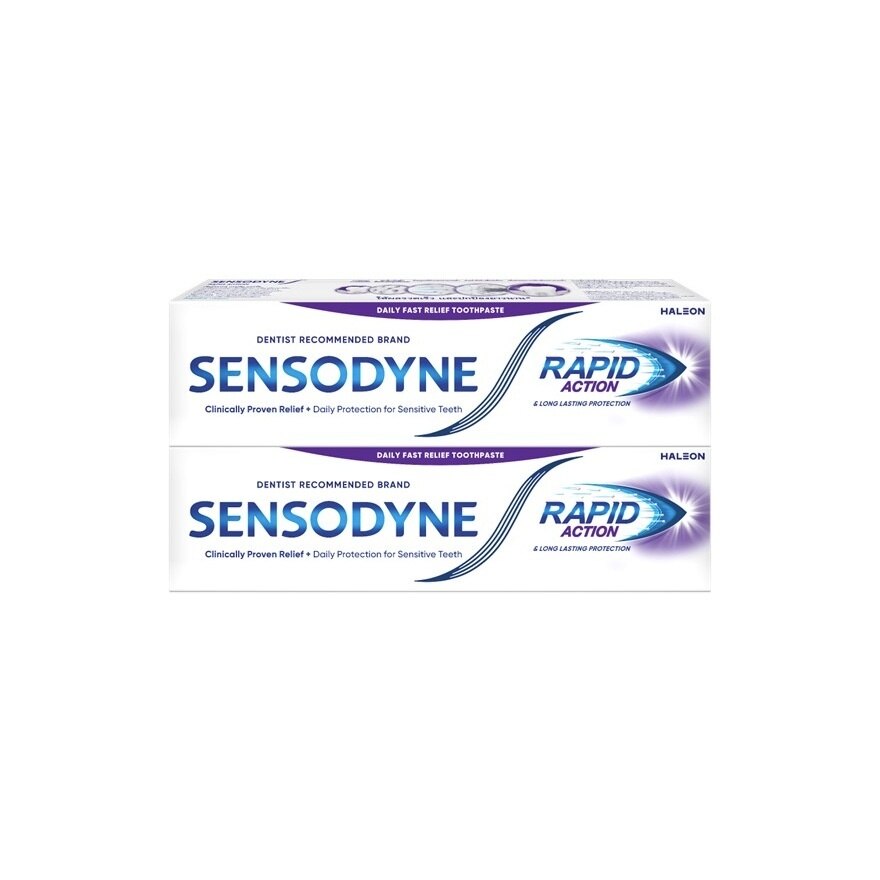 Sensodyne Toothpaste Rapid Action 100 G. Twin Pack - White