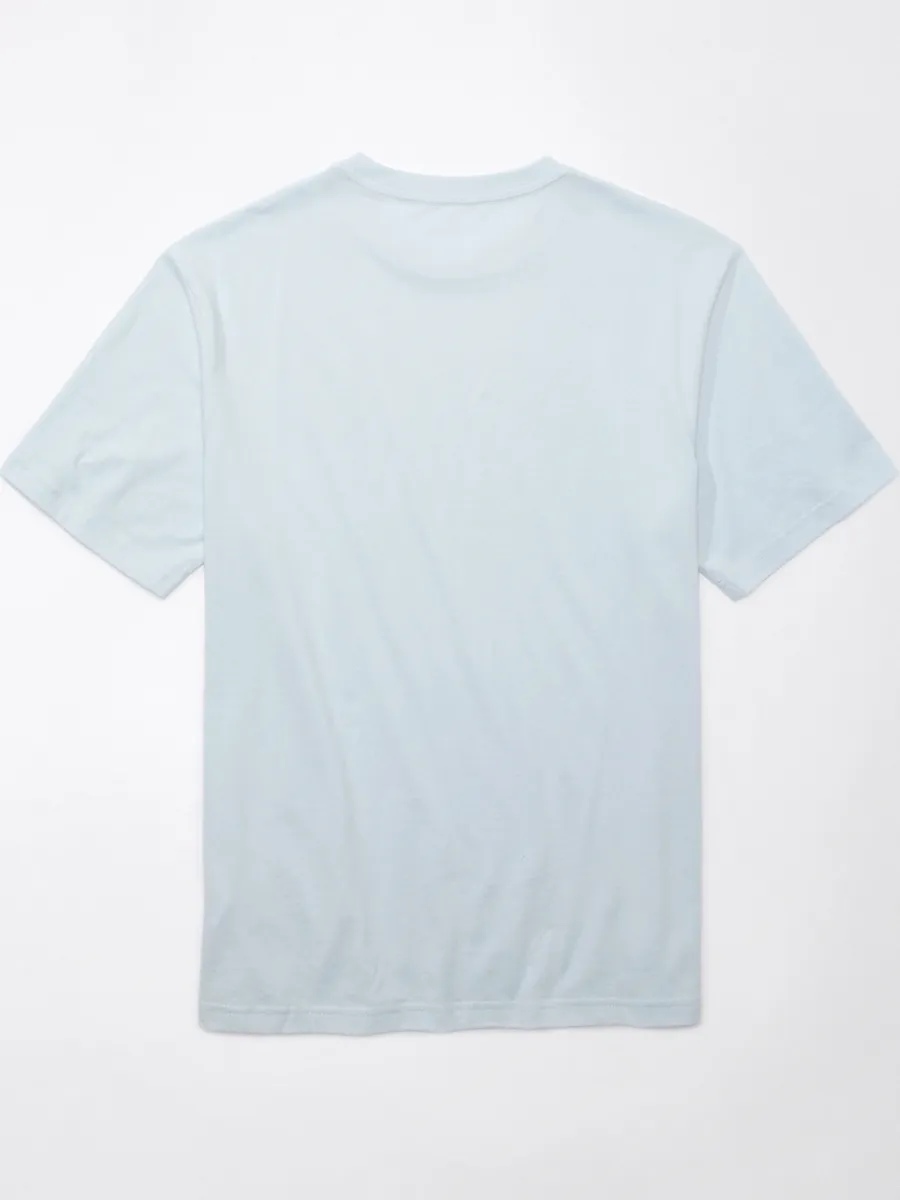 AMERICAN EAGLE MEN G SS SP/SUM CORE BRAND SET IN TEE- CVC 160 DD + SERIOUSLY SOFT WASH 404 ICE BLUE
