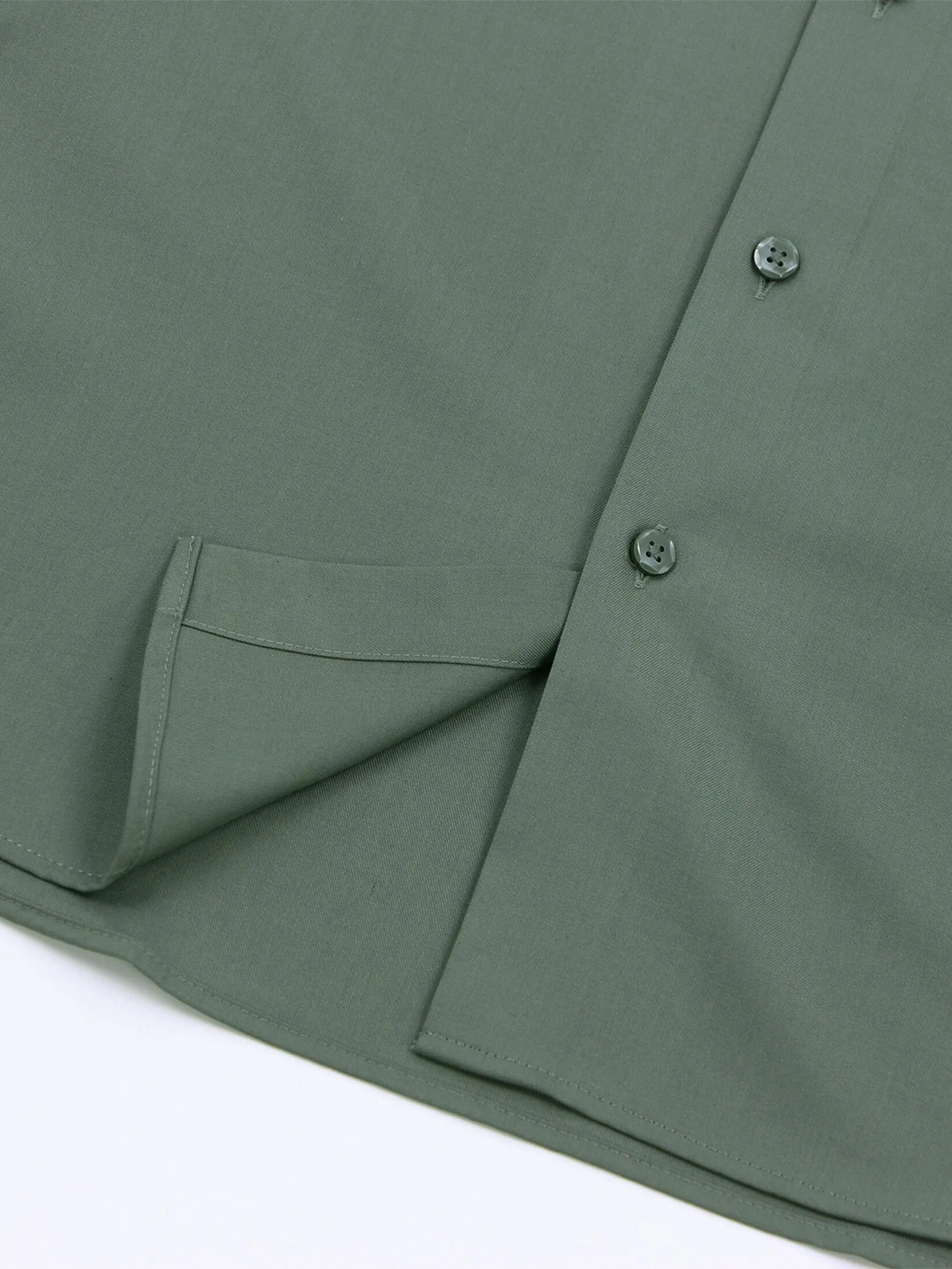 GIORDANO Men's Twill Easy Care Shirts Green