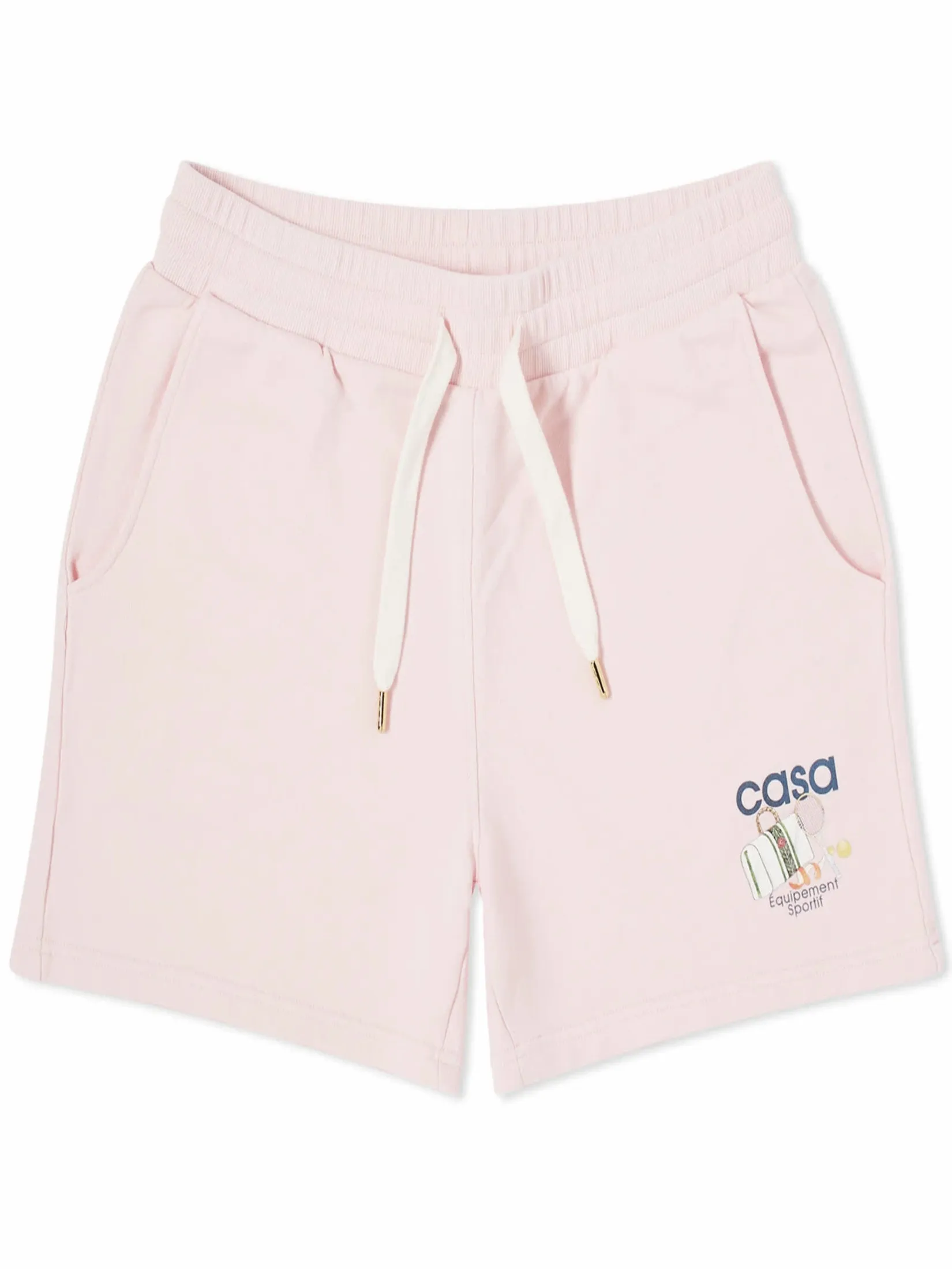 CASABLANCA WOMEN EQUIPEMENT SPORTIF PRINTED SWEATSHORT IN PINK LOOPBACK
