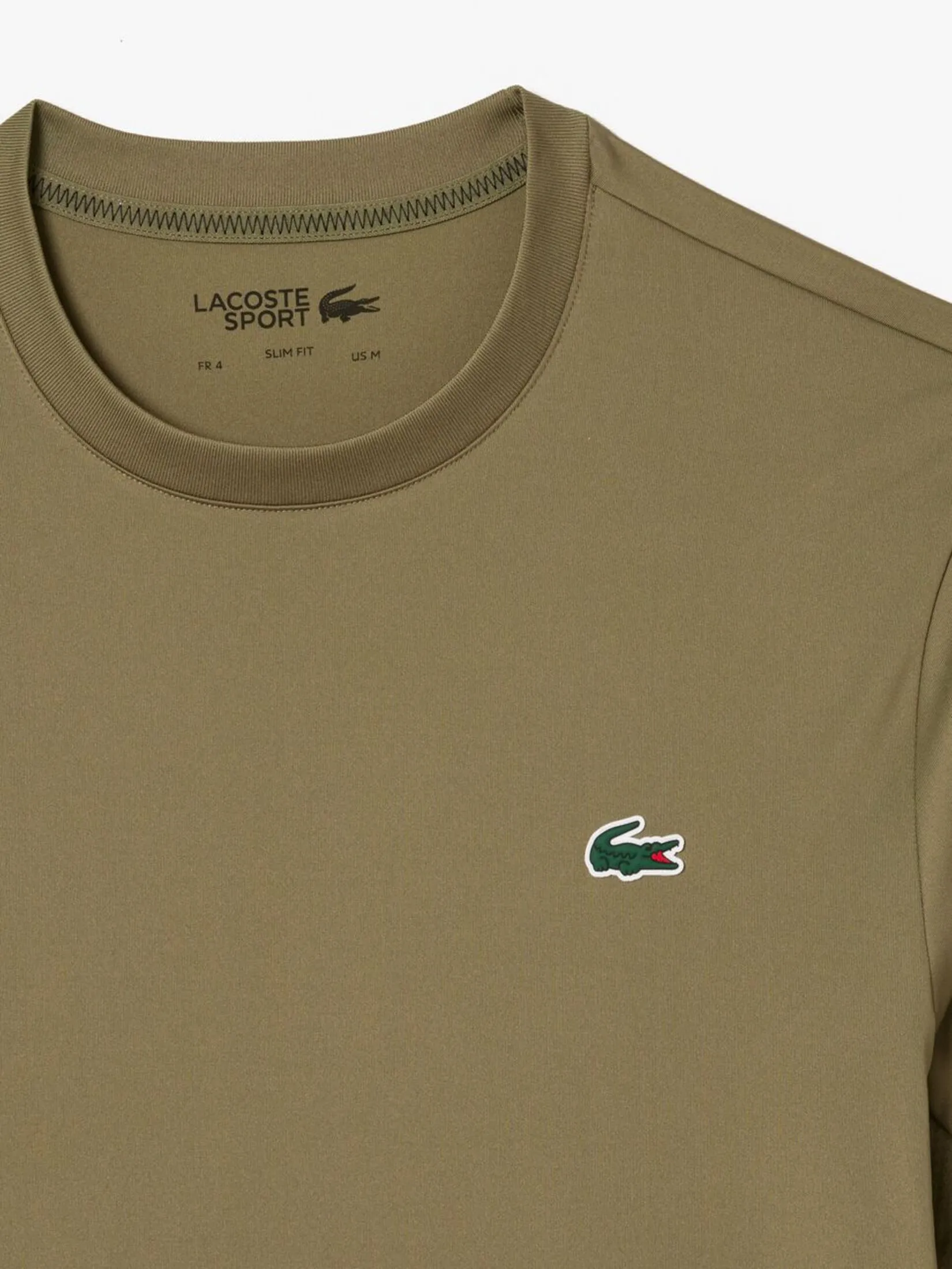 LACOSTE Slim Fit Stretch Jersey Sport T-shirt Green