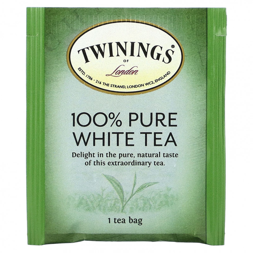 Twinings, на 100% чистый белый чай, 20 чайных пакетиков, 30 г (1,06 унции)