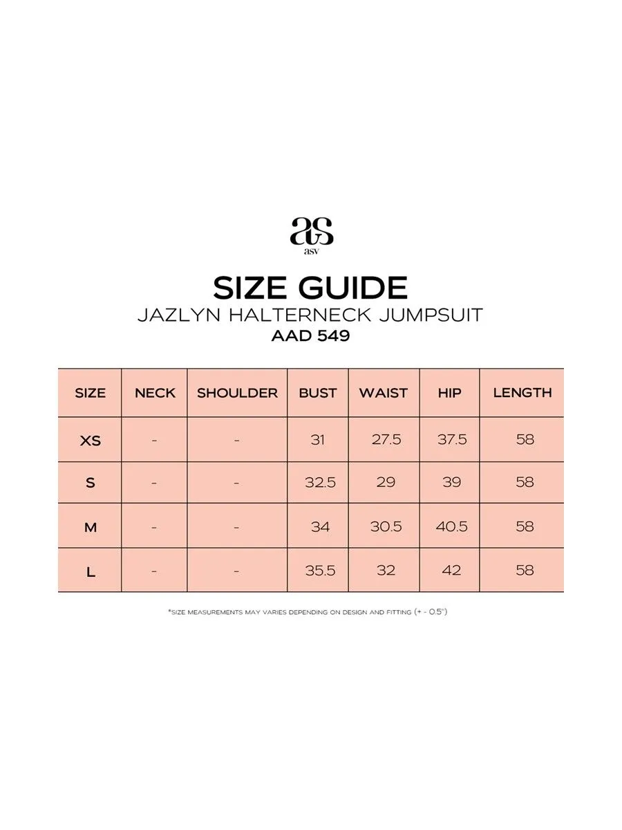 ASV ( SS24 )Jazlyn Women Halterneck Jumpsuit Black