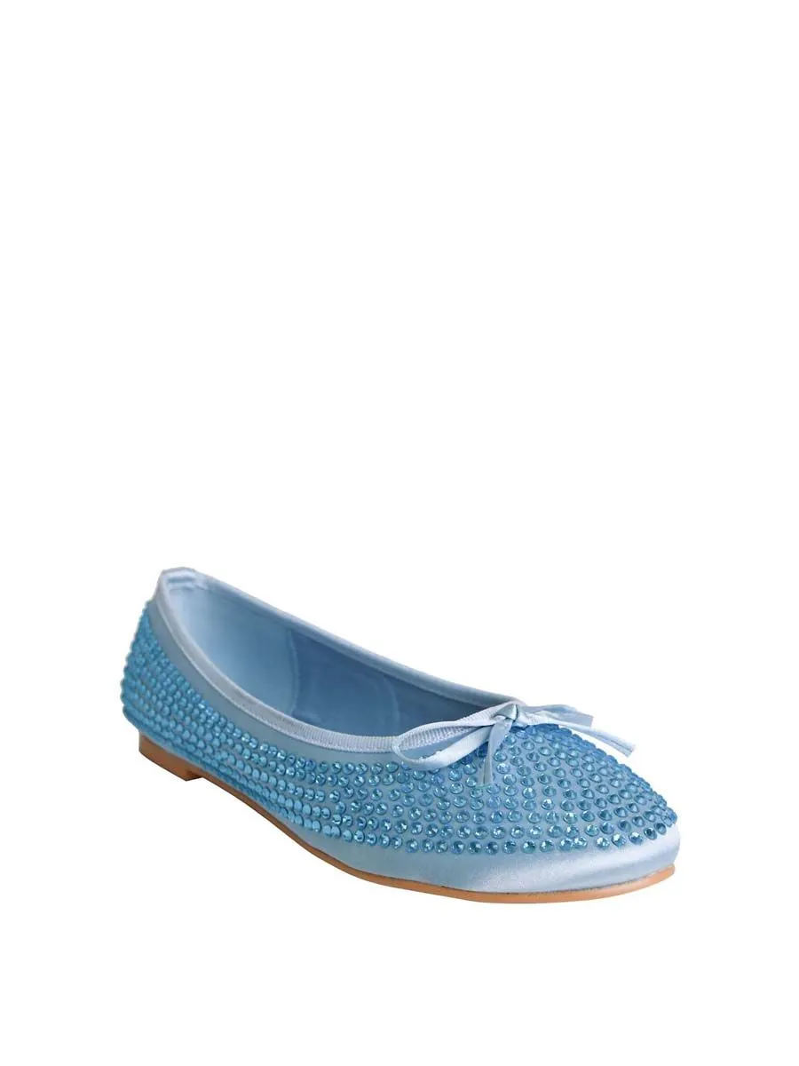 VILLAINS SF GLITTER Women's Ballet Flats BLUE