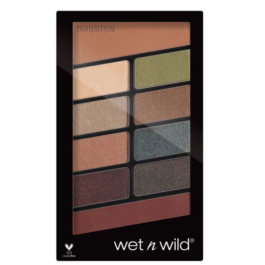Wet n Wild Color Icon 10 Pan Palette 8.5 g. E759 Comfort Zone - E759 ,#d1b199,#9e9b6d,#9e8978,#806359,#a18175,#4b4b4d,#523d40,#606153,#6e4341