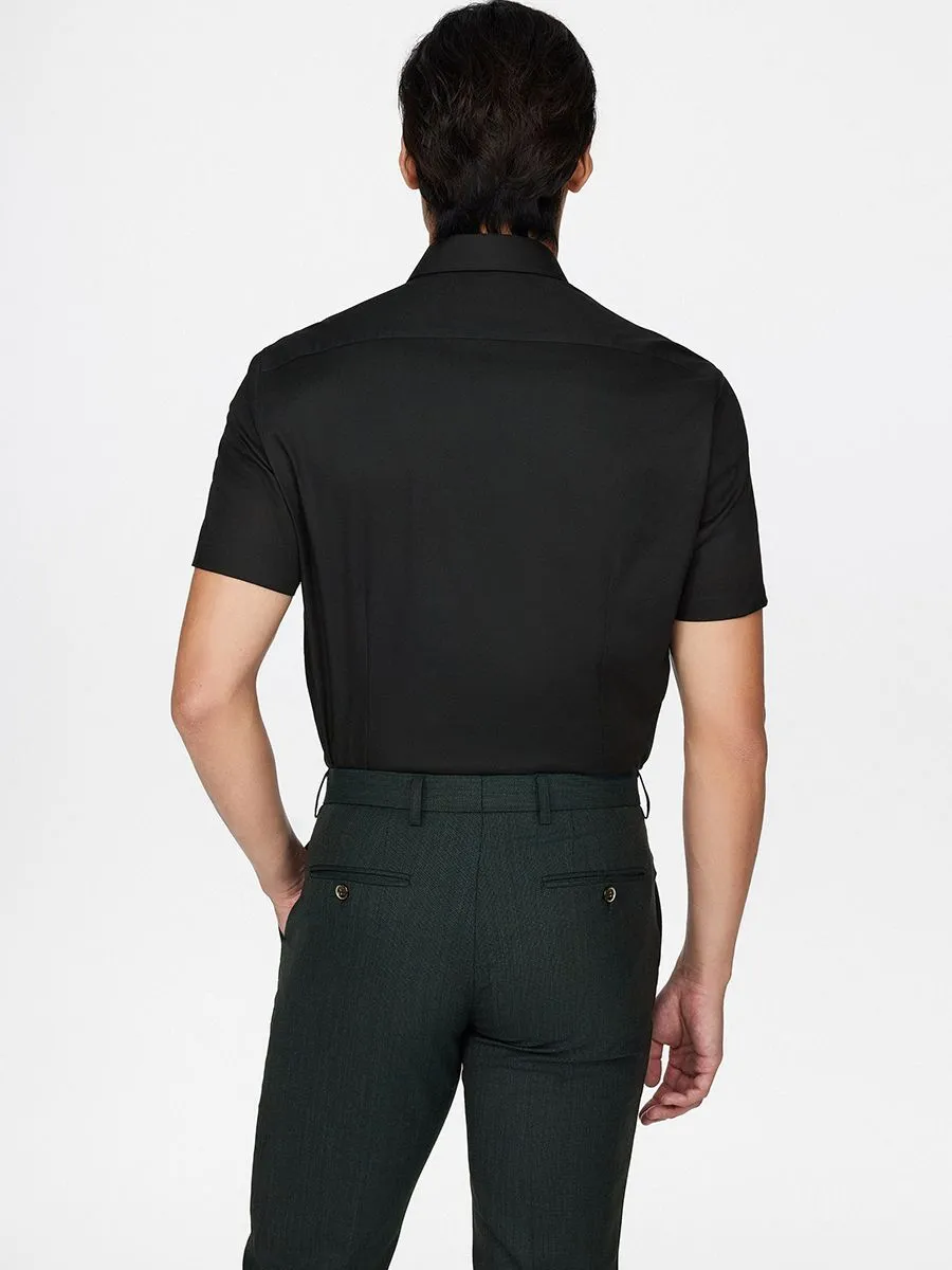 G2000 Men Clothing Short Sleeves Formal Shirt  Smart Fit  Black